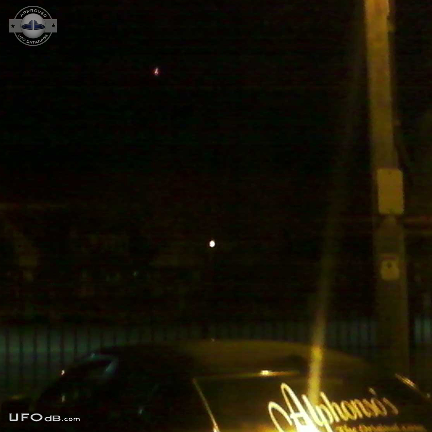 Huge red ball UFO seen by a group of people in West Allis, Wisconsin UFO Picture #375-2