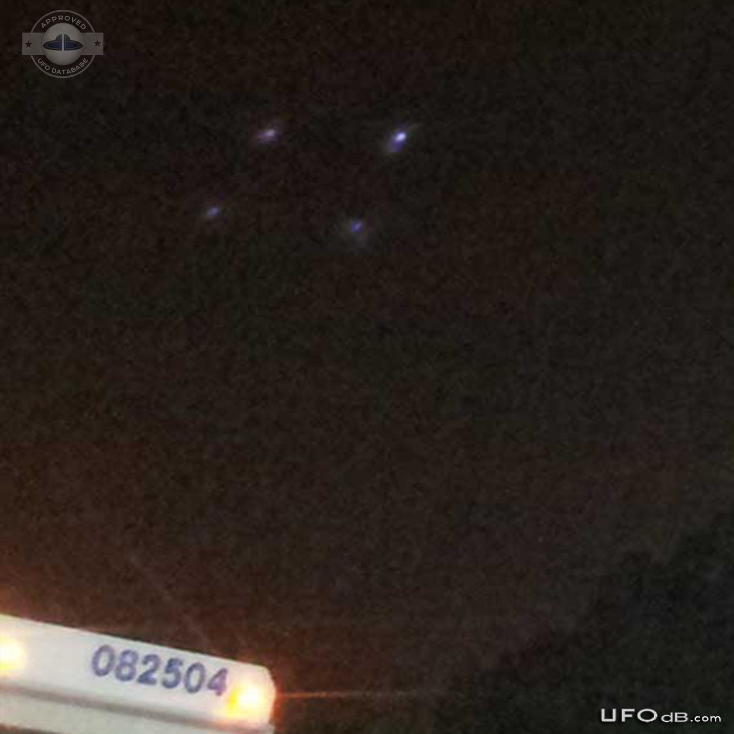 Square shaped UFO caught on picture during heavy rainfall - Rialto CA UFO Picture #384-7