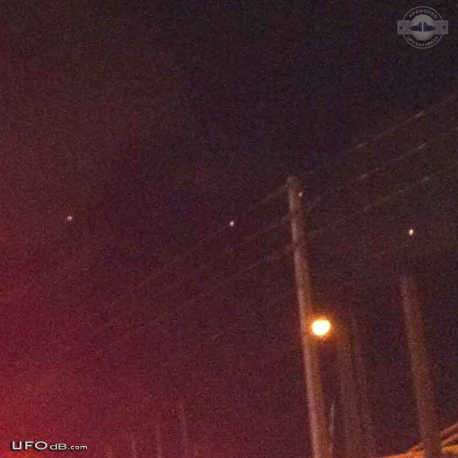 Many UFOs caught on picture near crossing - North Miami beach, Florida UFO Picture #388-4