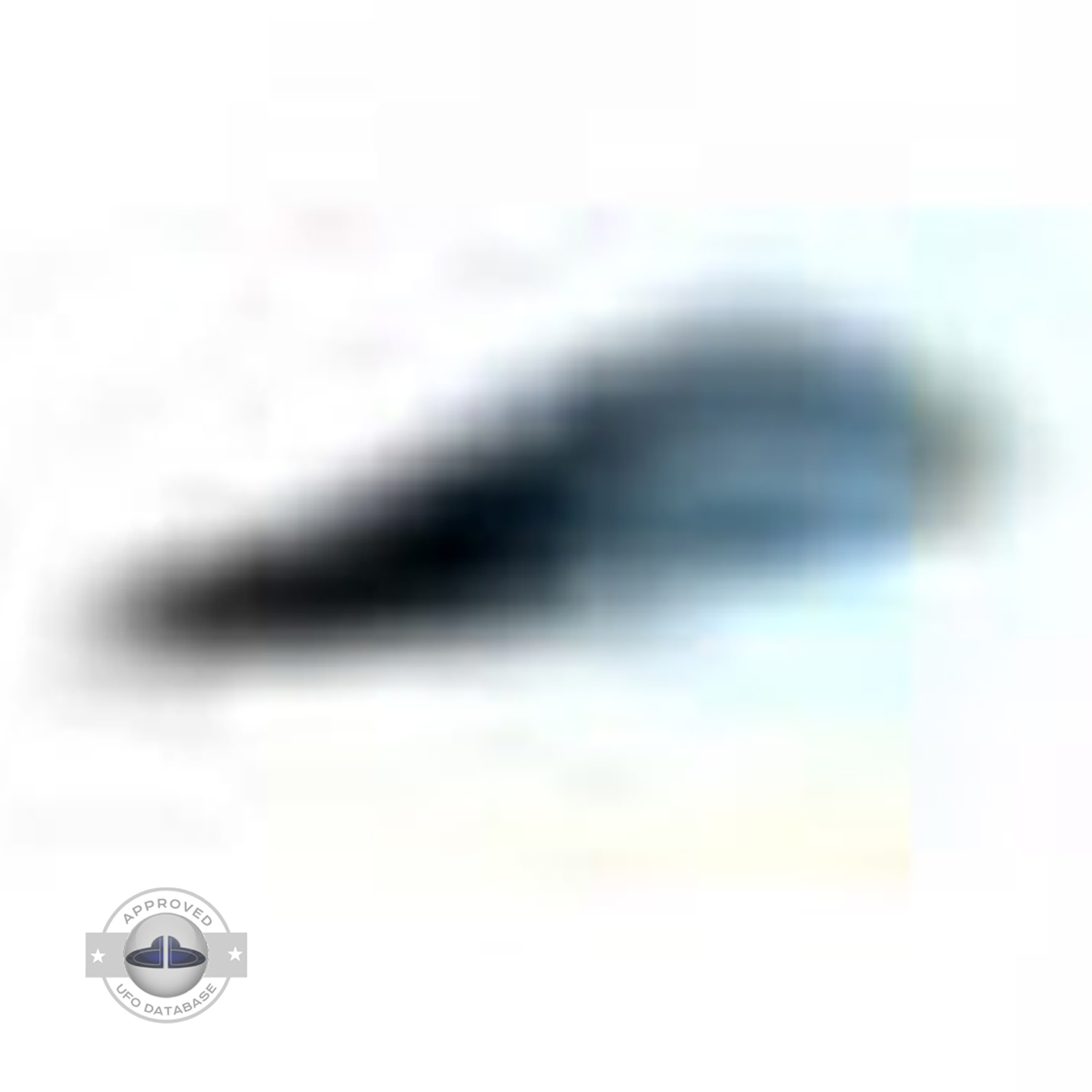 we can see people in a small boat, and behind them a UFO passing UFO Picture #40-5