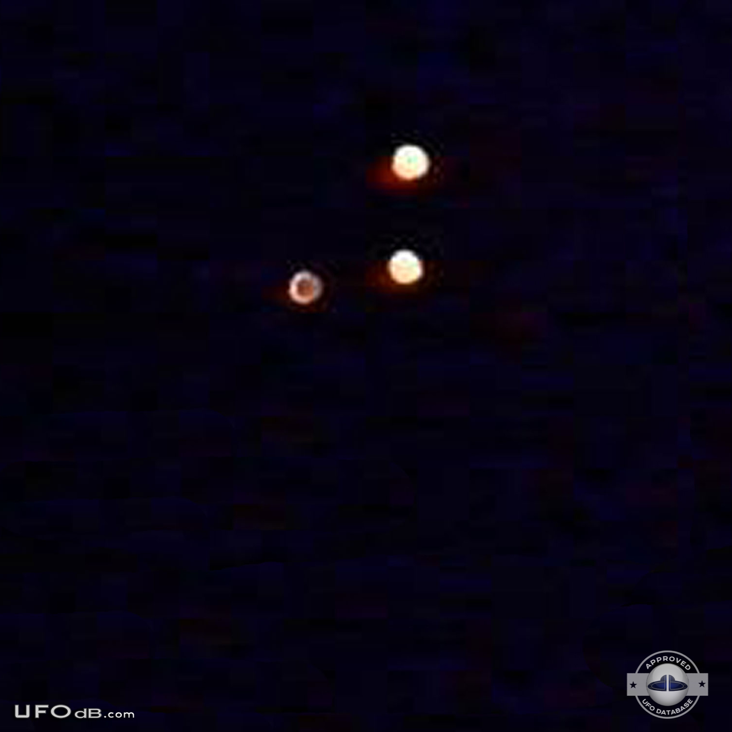 Strange trio of spherical UFOs caught on photo over Israel - 1992 UFO Picture #402-1