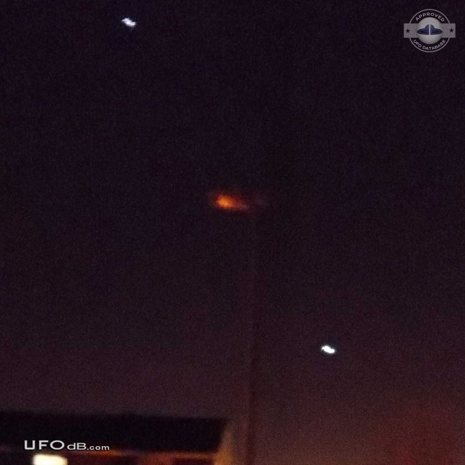 Silent UFOs - One red and two white seen on a clear night - UK 2012 UFO Picture #418-1