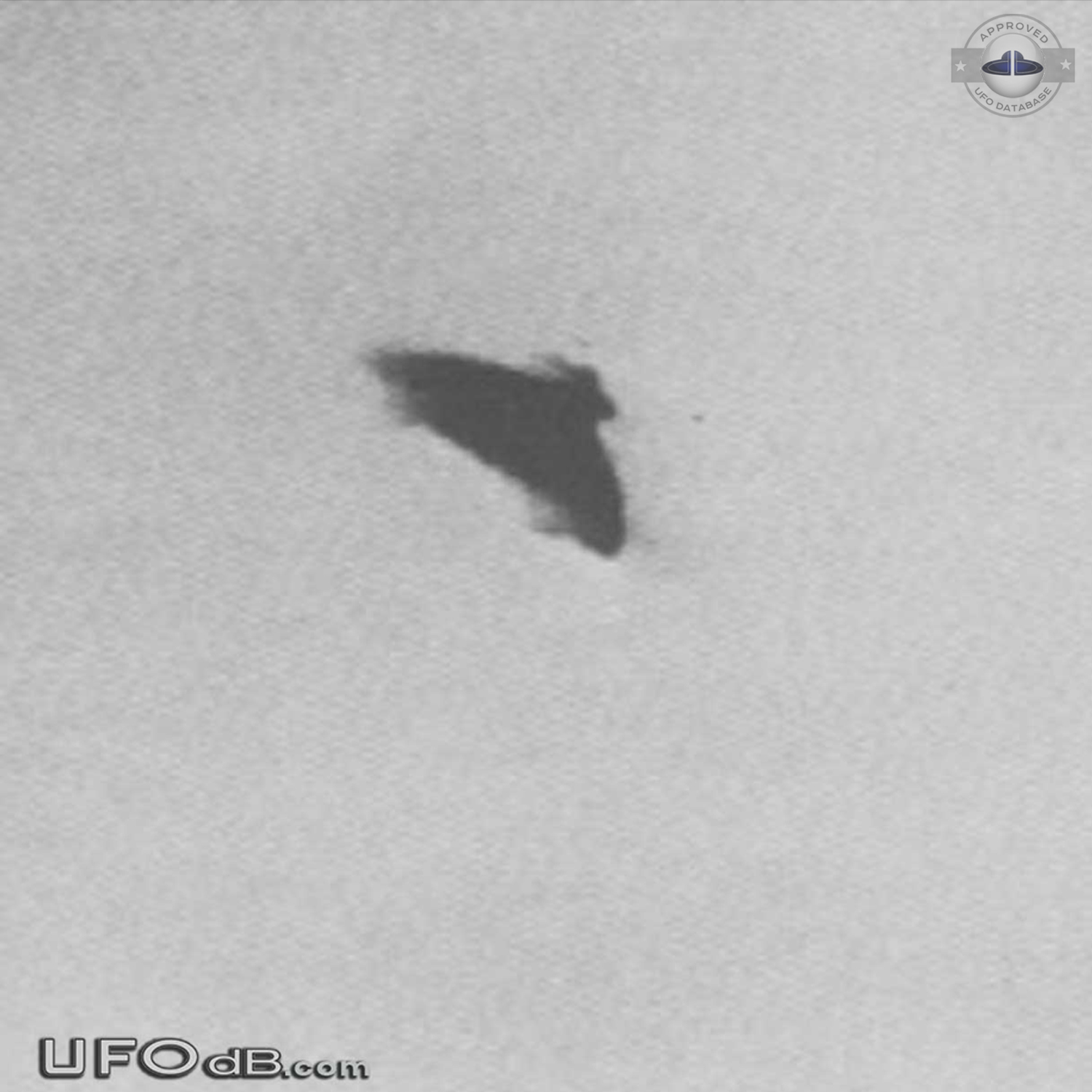 Bell Shaped UFO caught on picture in May 1975 in Chiba, Japan - Asia UFO Picture #447-2