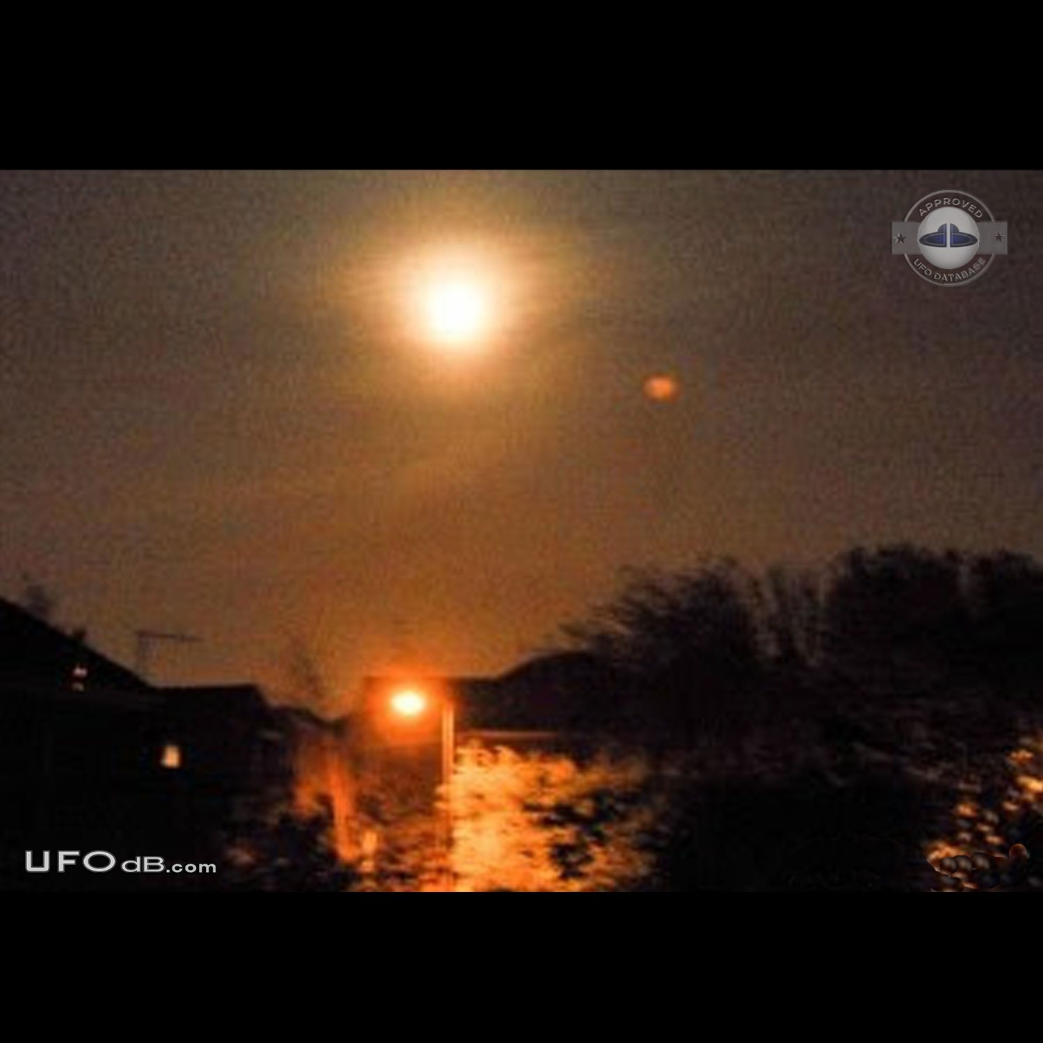 Glowing Orange Sphere UFO caught on picture in Sheffield UK in 2012 UFO Picture #485-1