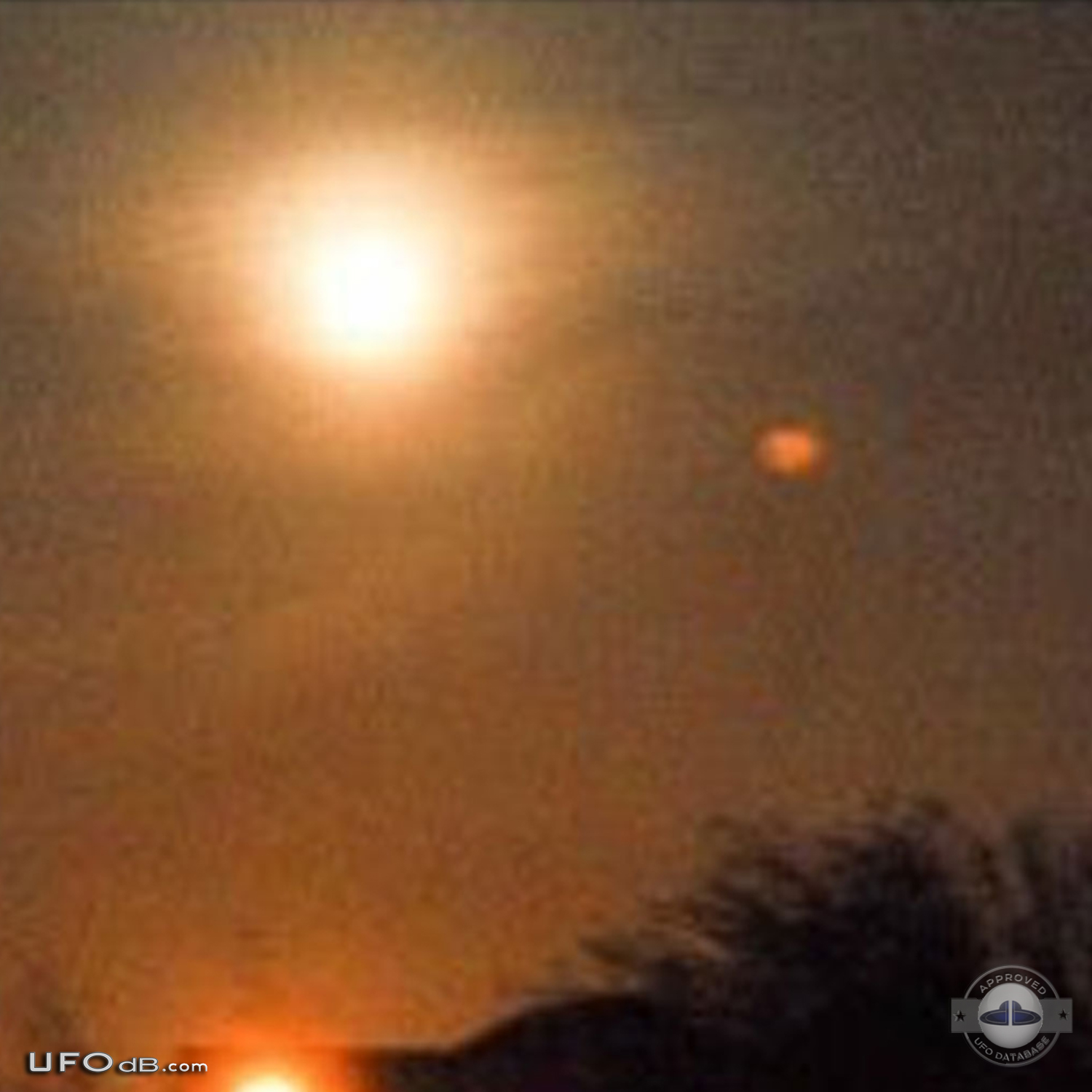Glowing Orange Sphere UFO caught on picture in Sheffield UK in 2012 UFO Picture #485-3