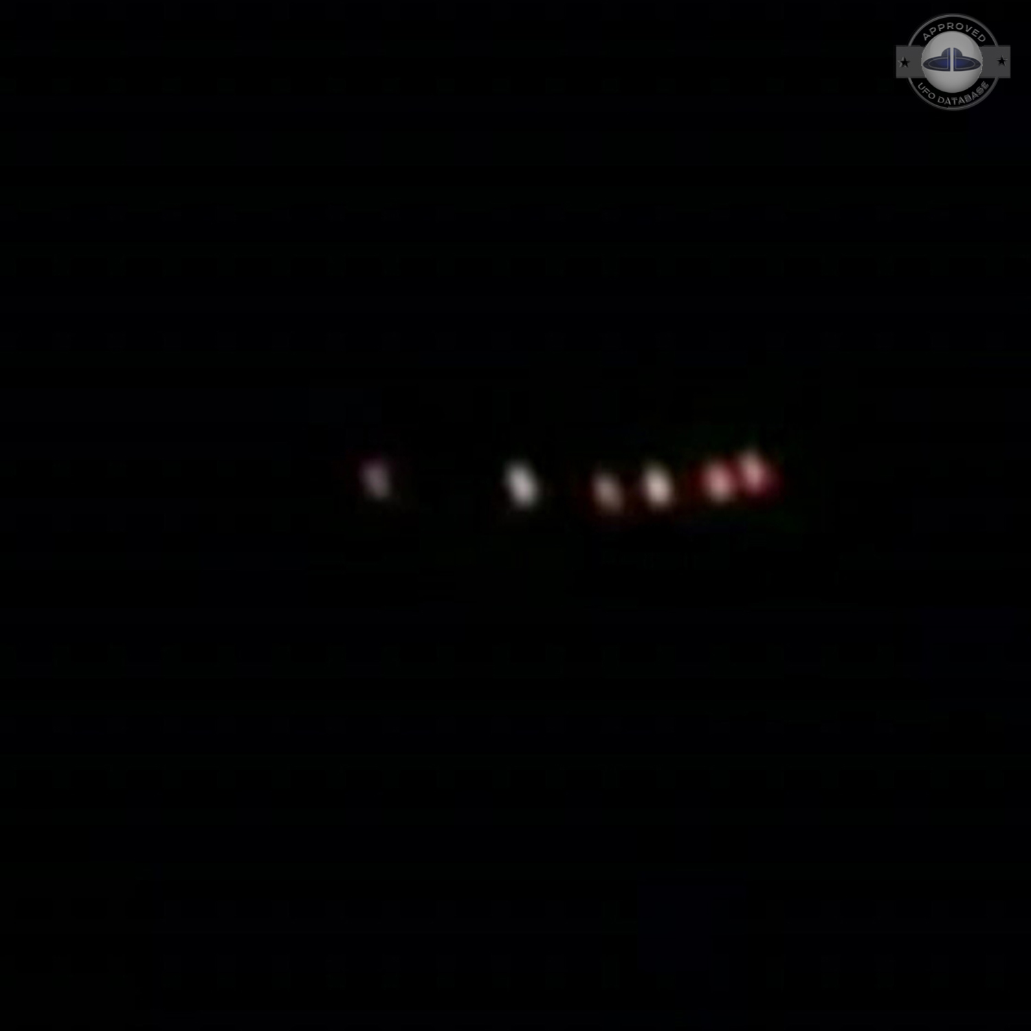 V Shape UFO made of six orange lights seen in North Carolina - 2012 UFO Picture #499-2