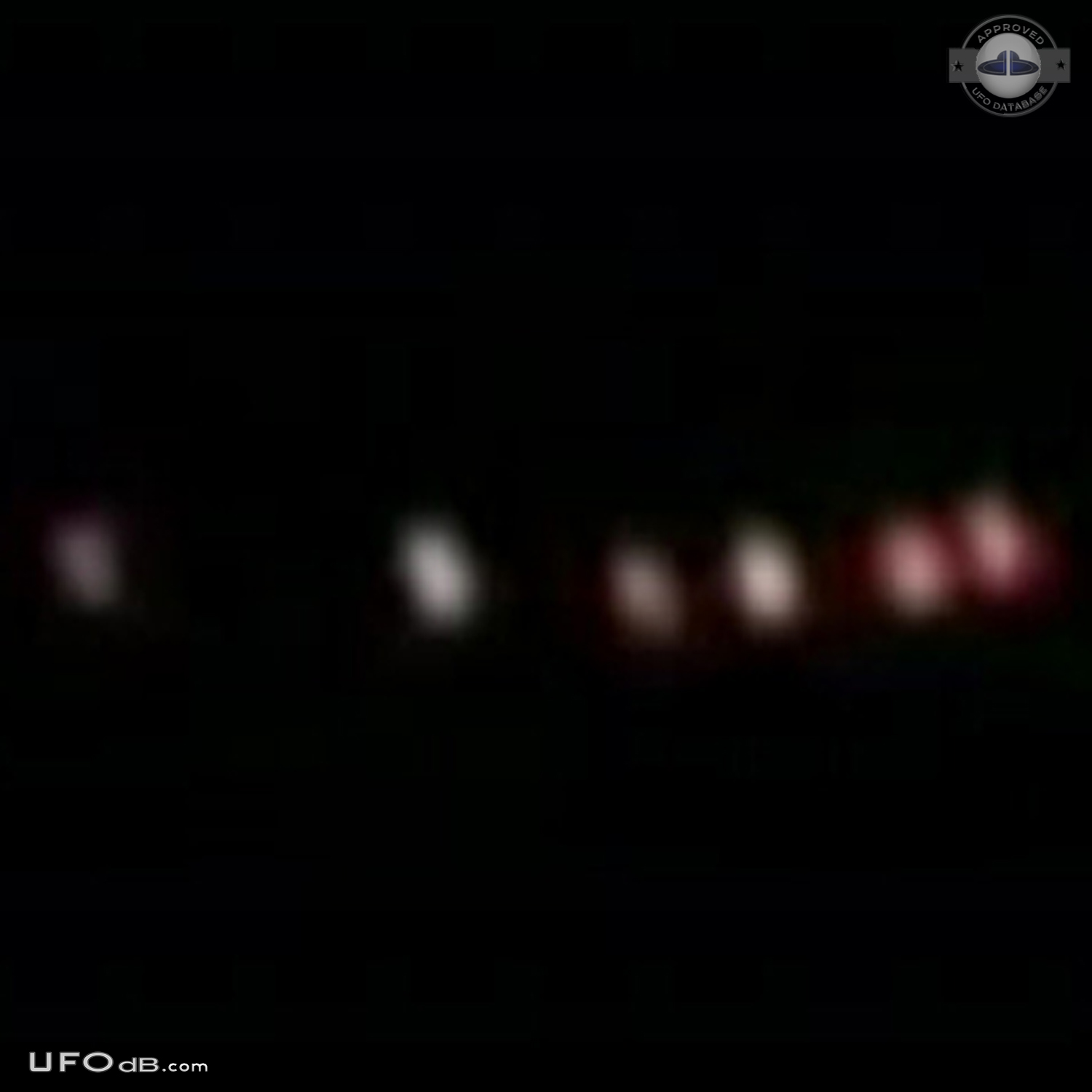V Shape UFO made of six orange lights seen in North Carolina - 2012 UFO Picture #499-3