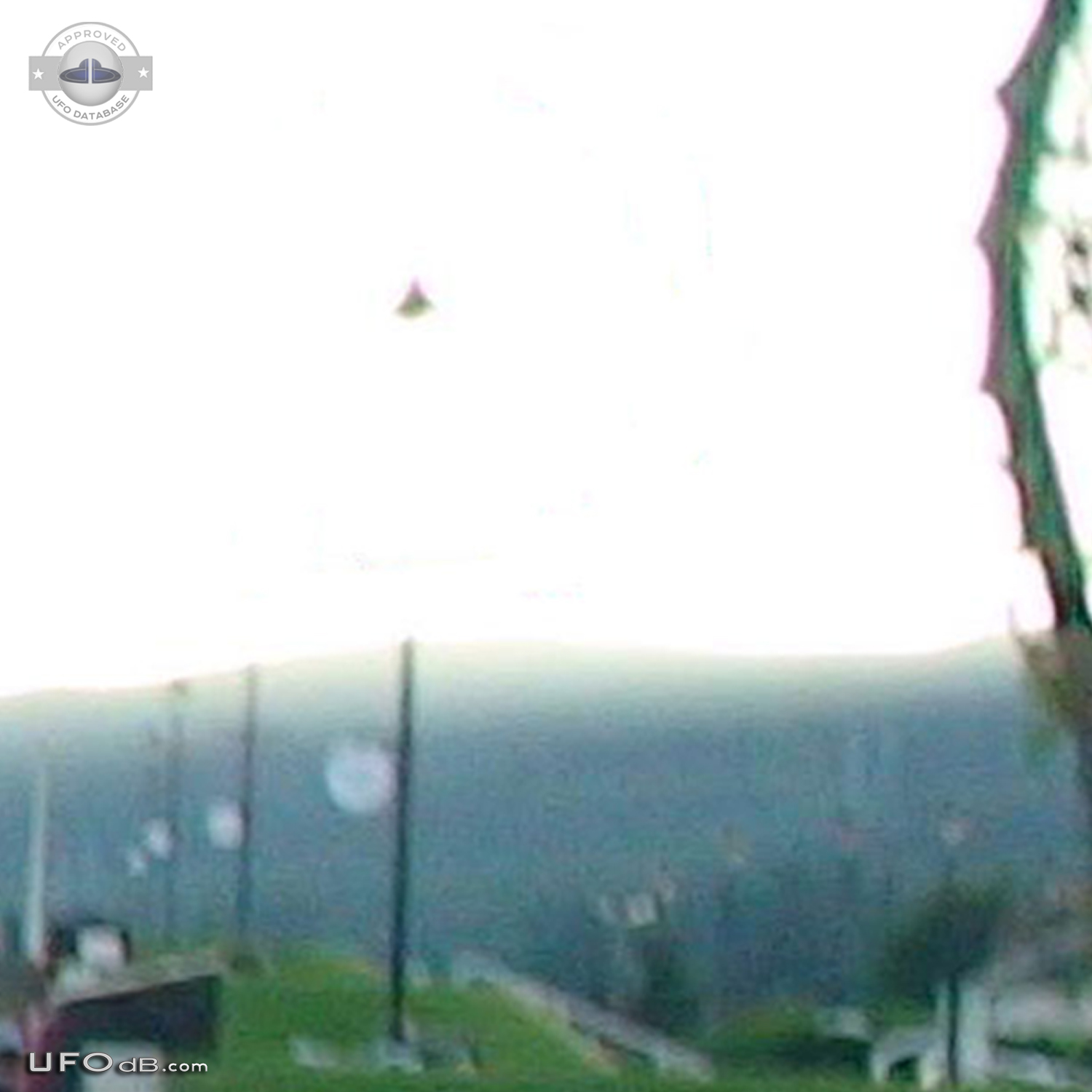 Triangular UFO caught on picture in Fort William, Scotland in 2010 UFO Picture #501-3