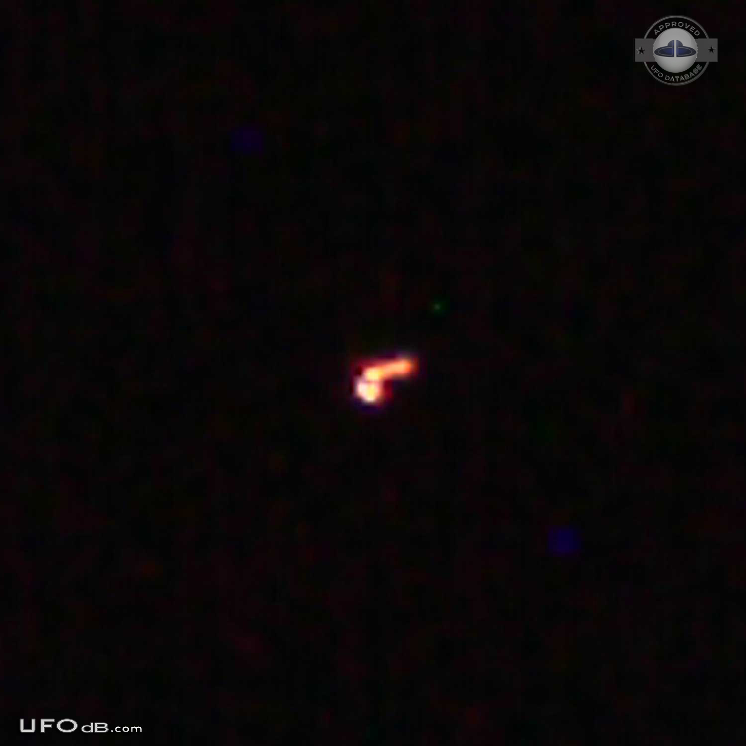 Orange pulsating Orb caught on picture in Tacoma, Washington, USA 2012 UFO Picture #506-1