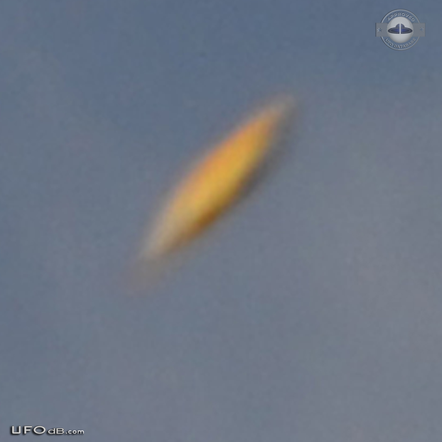 Orange Saucer UFO caught on picture over Chatsworth, California 2012 UFO Picture #507-3