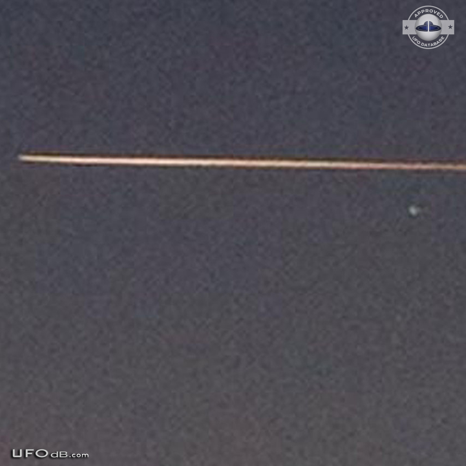 Photos of vaportrail in sunrise get UFO near plane in Evant Texas 2012 UFO Picture #519-3