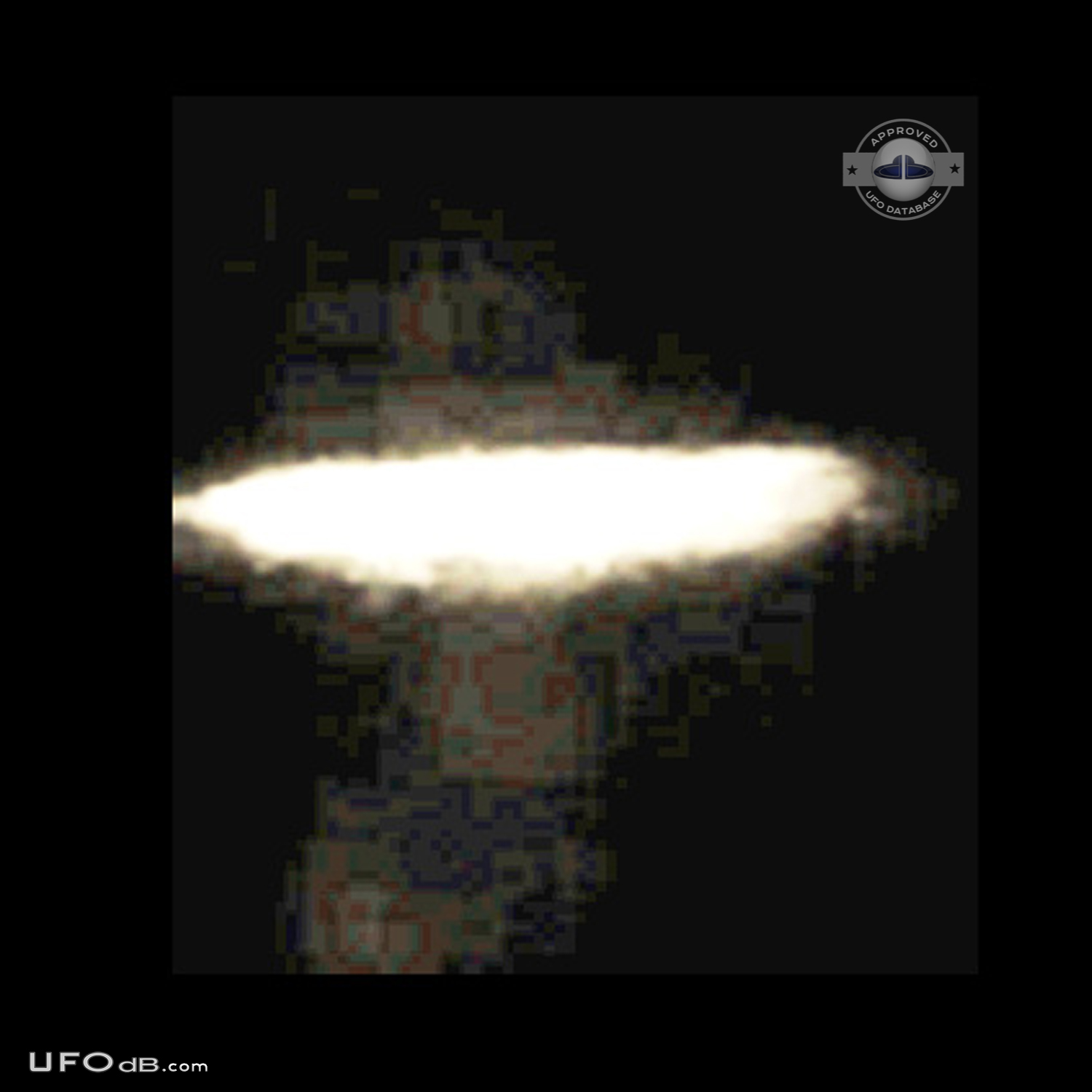 Explosive burst of light in sky with saucer UFO - Kingman Arizona 2012 UFO Picture #538-2