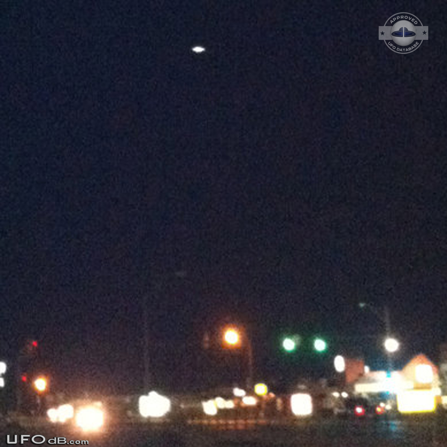 Saucer UFO picture seen over Euless Texas sent to TV station - 2013 UFO Picture #542-1
