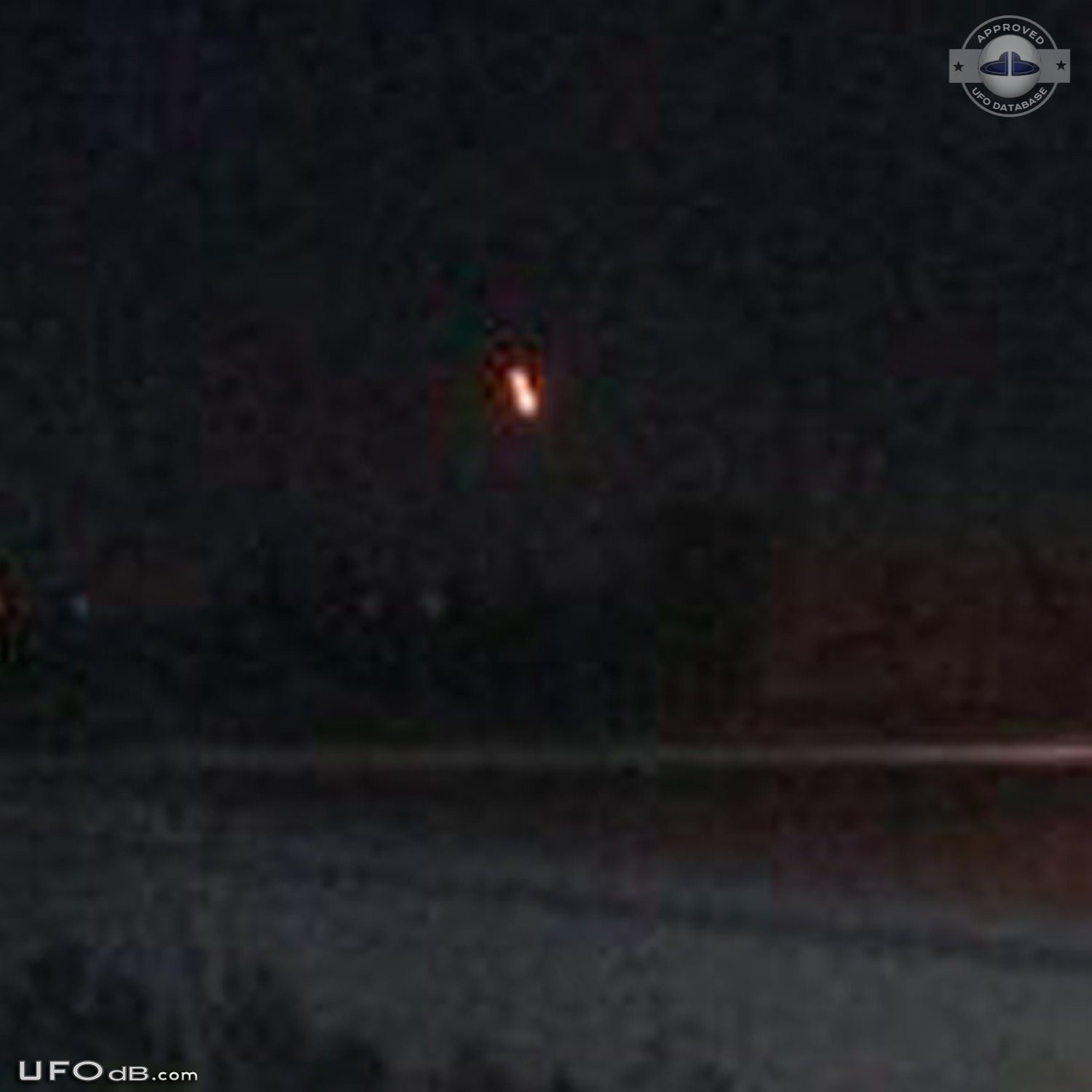 Illuminated circle UFO caught on picture over Konya Turkey - 2013 UFO Picture #550-3
