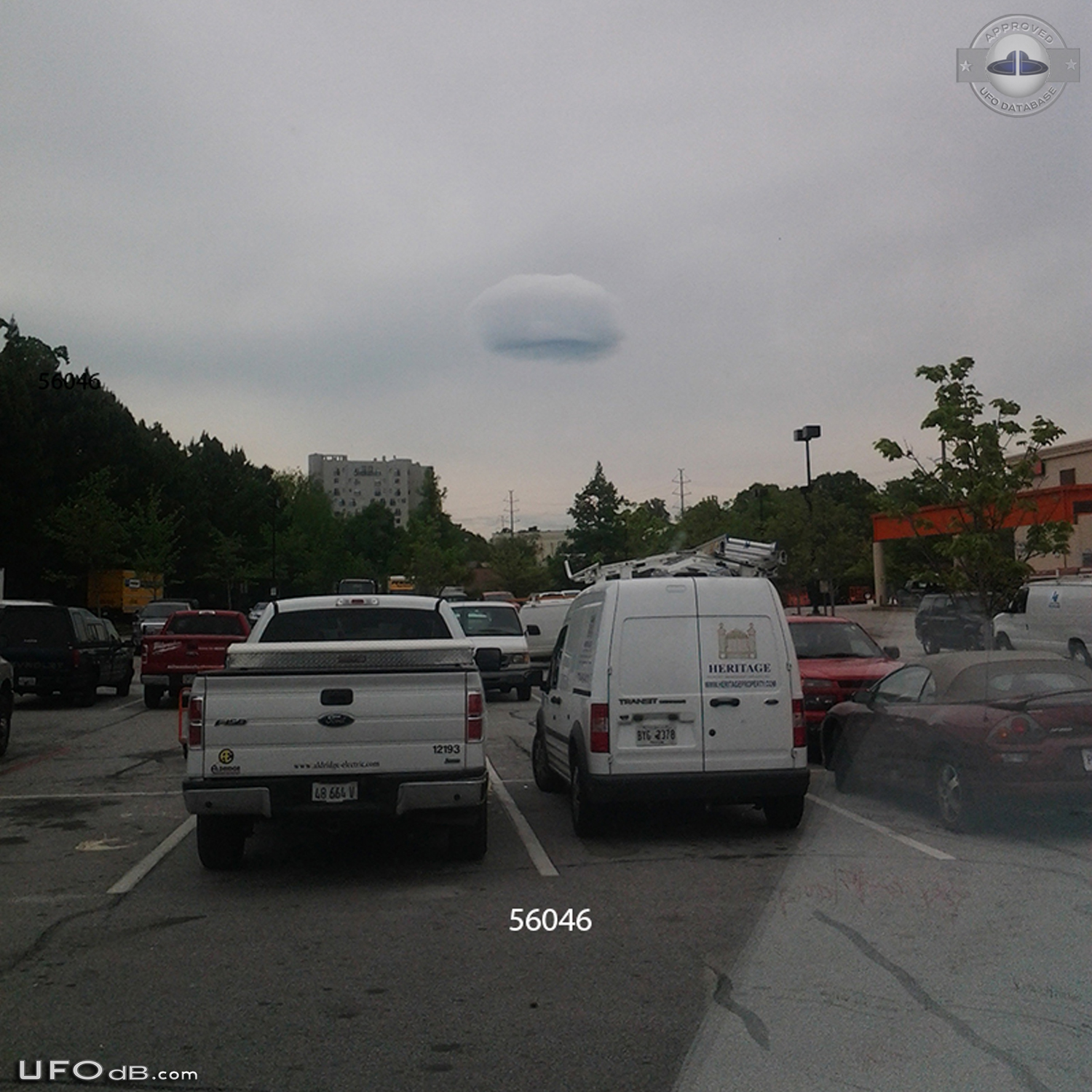 Cloud UFO over Atlanta reported to MUFON by 3 different witnesses 2014 UFO Picture #571-4