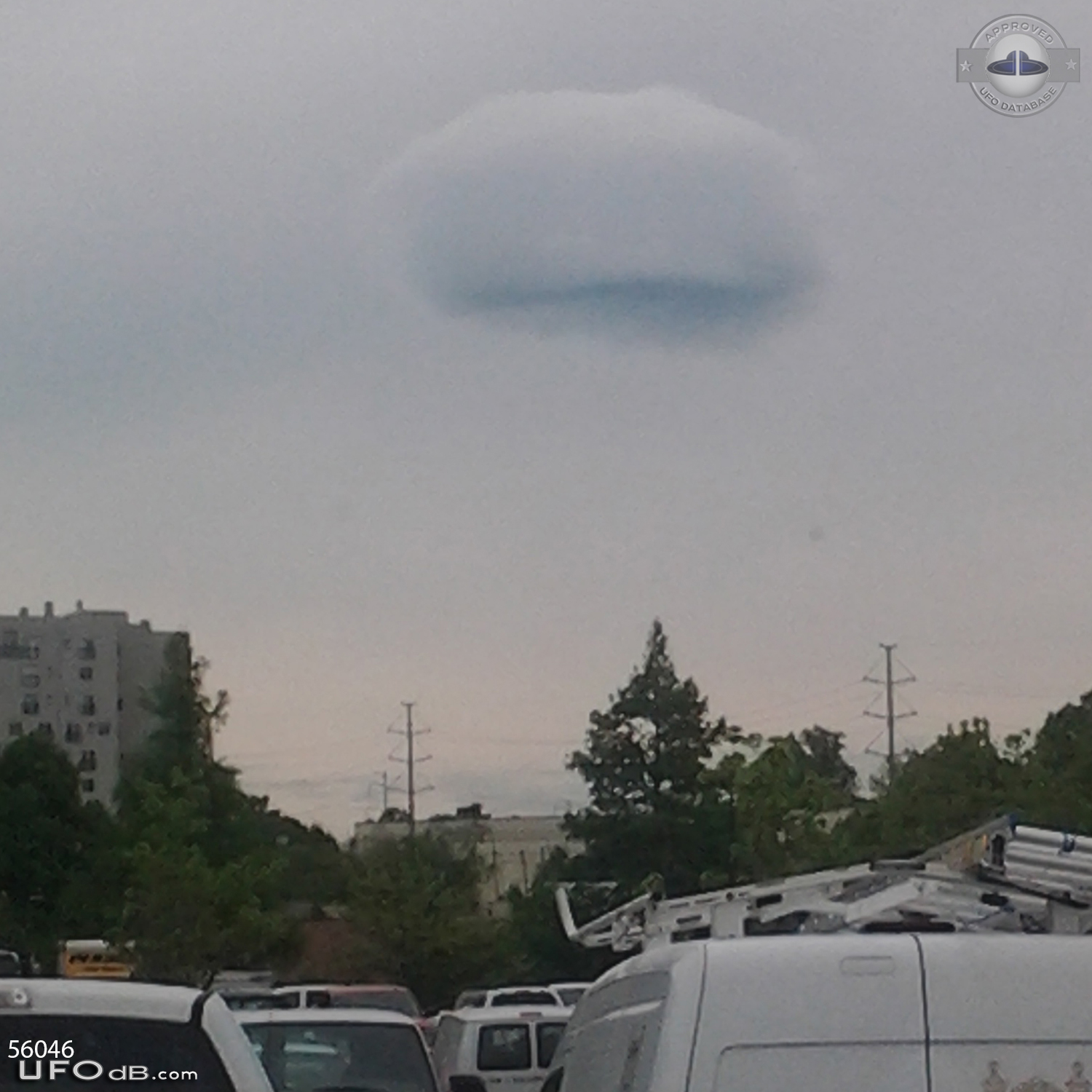 Cloud UFO over Atlanta reported to MUFON by 3 different witnesses 2014 UFO Picture #571-5