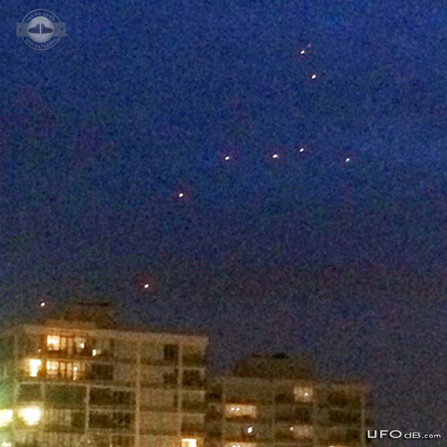 Group of UFOs over Maple Ridge British Columbia Canada 2014 UFO Picture #596-1