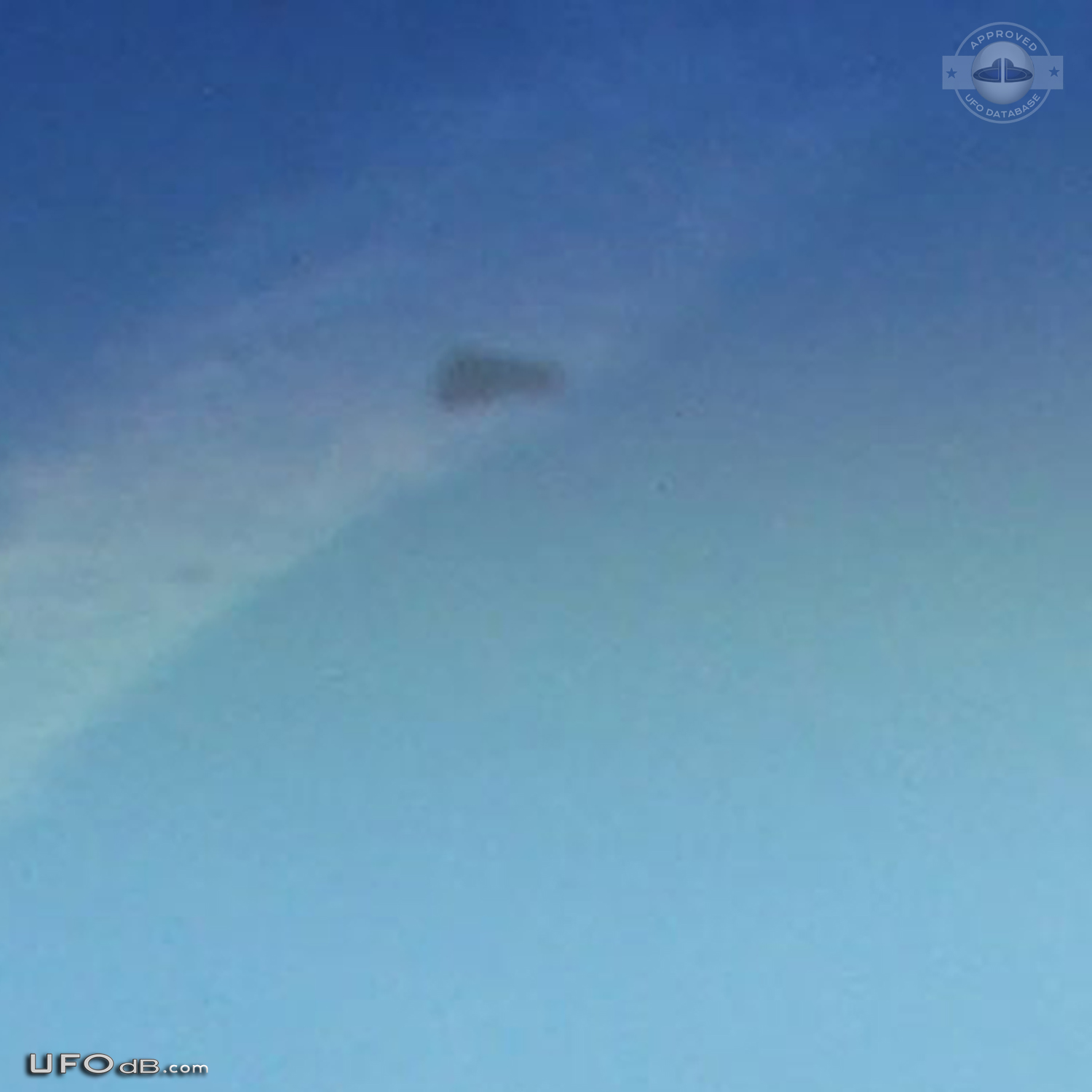 Triangular Black UFO in the sky of Weston, West Virginia USA 2015 UFO Picture #612-4