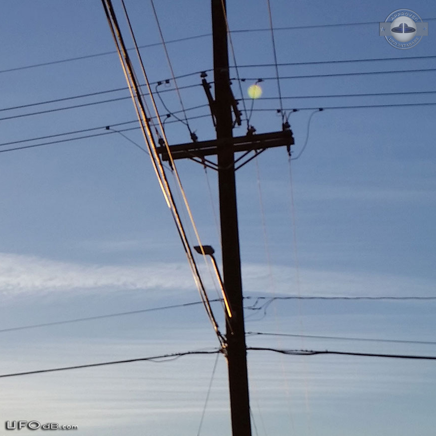 After feeling ET presence Orb UFO seen on Picture Salt Lake City 2015 UFO Picture #638-2