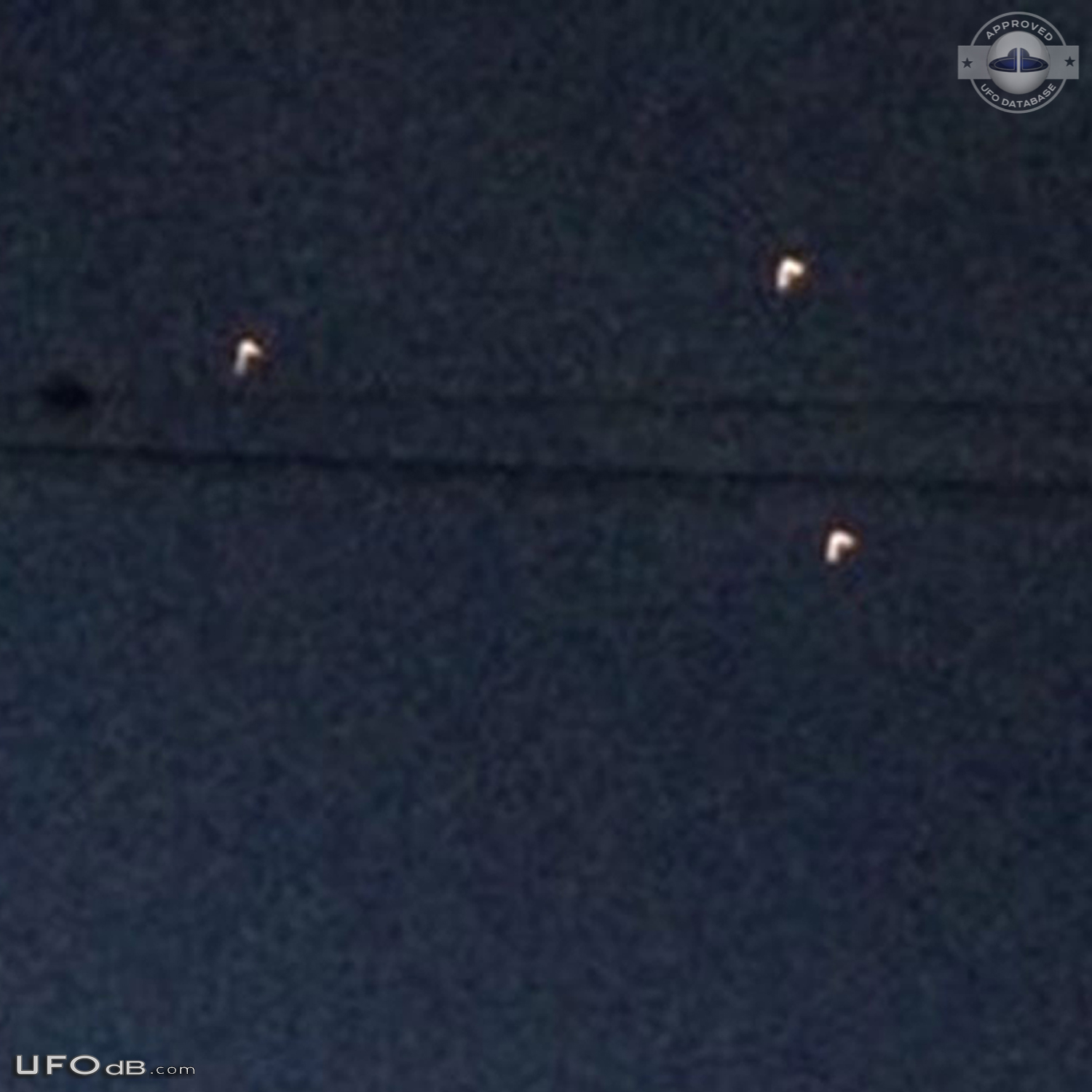 Triangle formation Orange UFOs over Grover beach, California USA 2014 UFO Picture #652-4