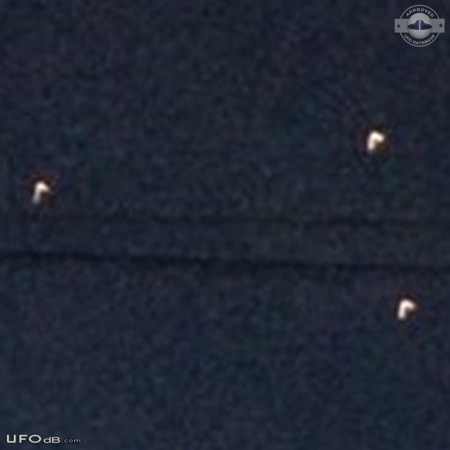 Triangle formation Orange UFOs over Grover beach, California USA 2014 UFO Picture #652-5