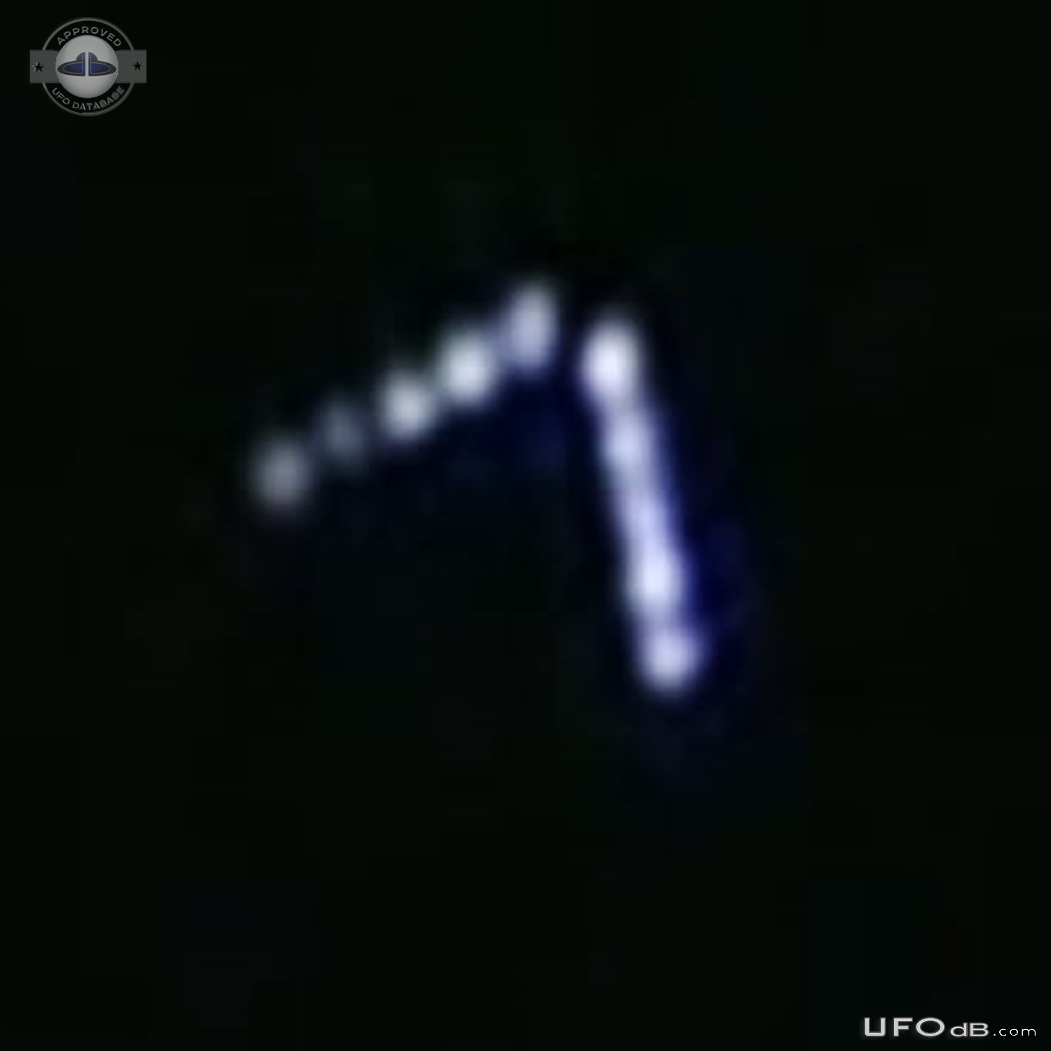 V-Shaped Silent Flying UFO Seen through thin clouds - Lehigh Acres Flo UFO Picture #735-3