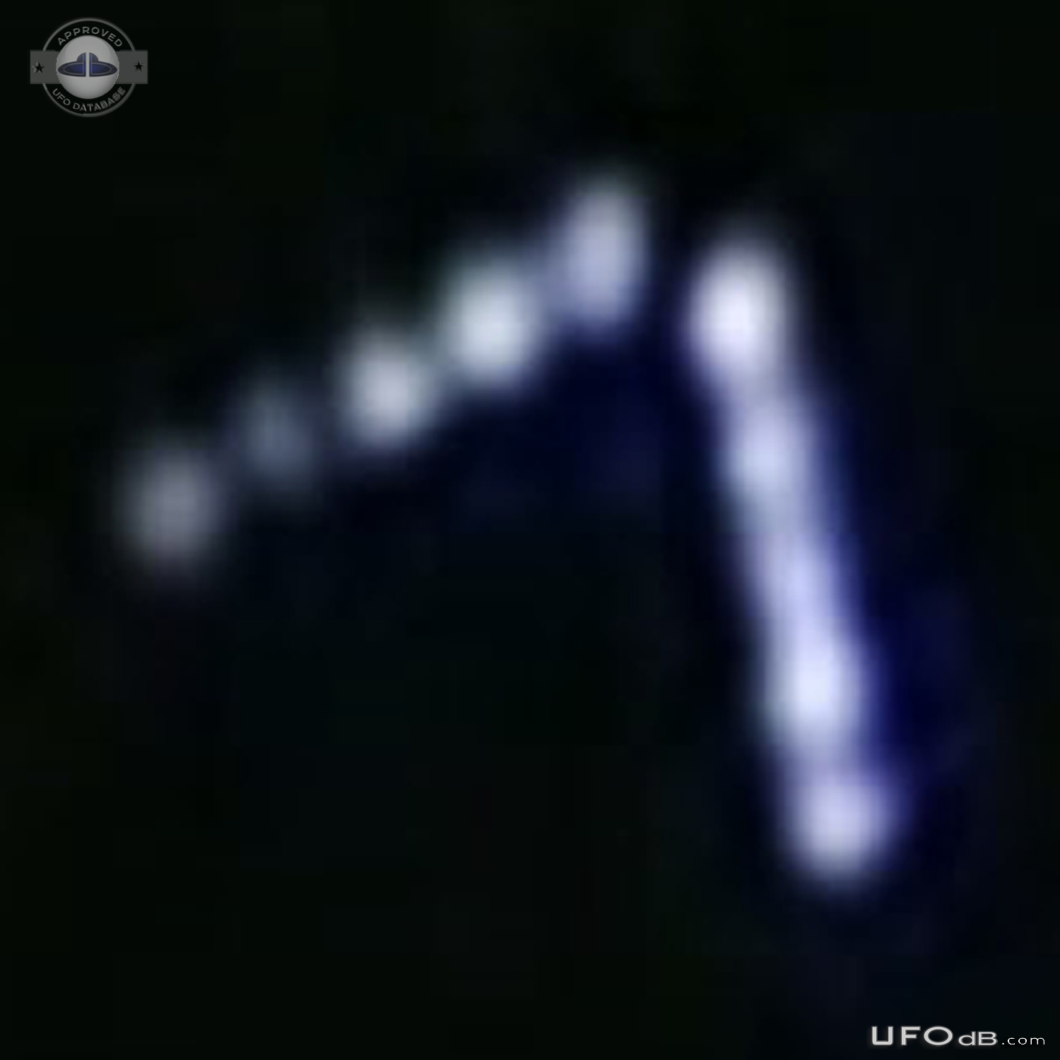 V-Shaped Silent Flying UFO Seen through thin clouds - Lehigh Acres Flo UFO Picture #735-4