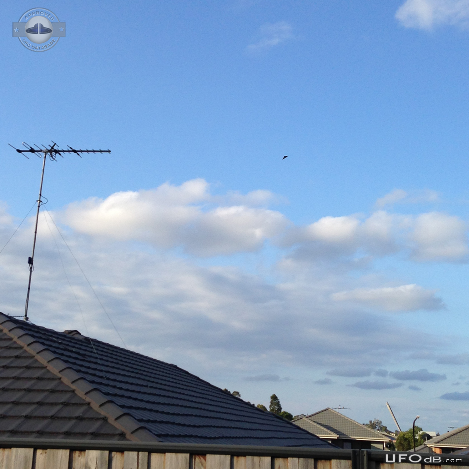 Triangular object hovering in Sky and did not move while observed - Au UFO Picture #736-2