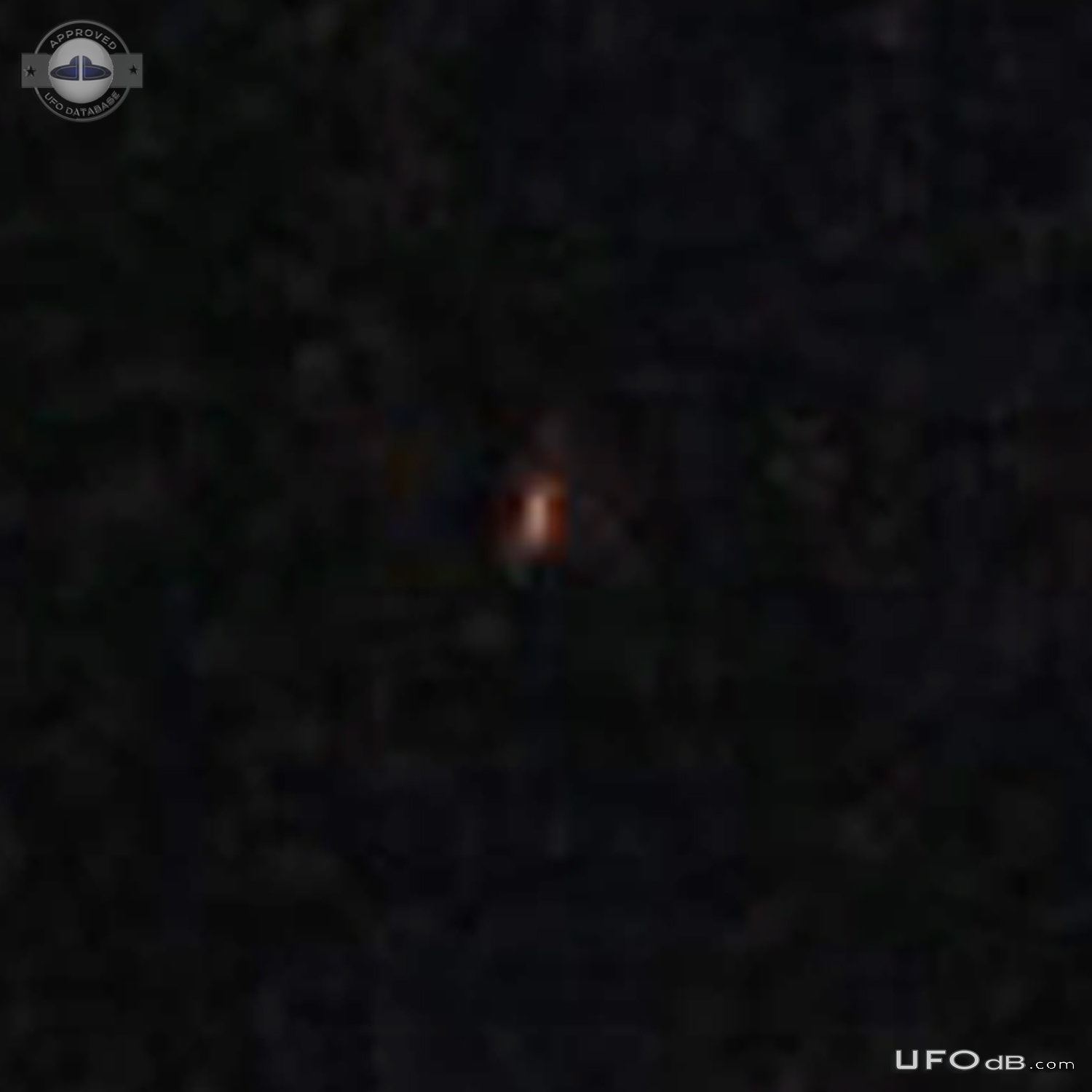 Saw a bright glowing orange UFO hover and move oddly in the night sky  UFO Picture #756-4