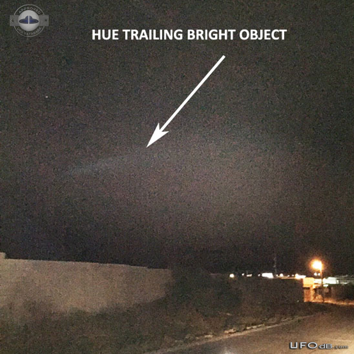 Cigar Shaped UFO With Green-Blue Mist Seen in Pahrump Nevada USA 2015 UFO Picture #759-1