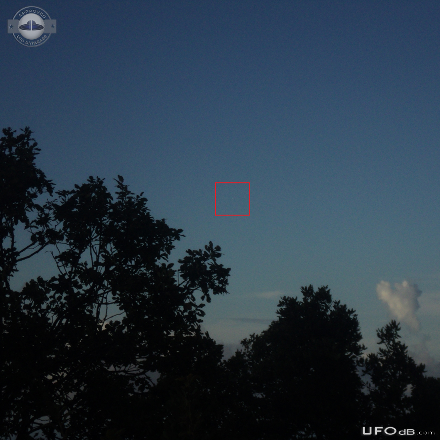 White sphere UFO moving slowly through the sky - Seraidi Annaba Algeri UFO Picture #760-3