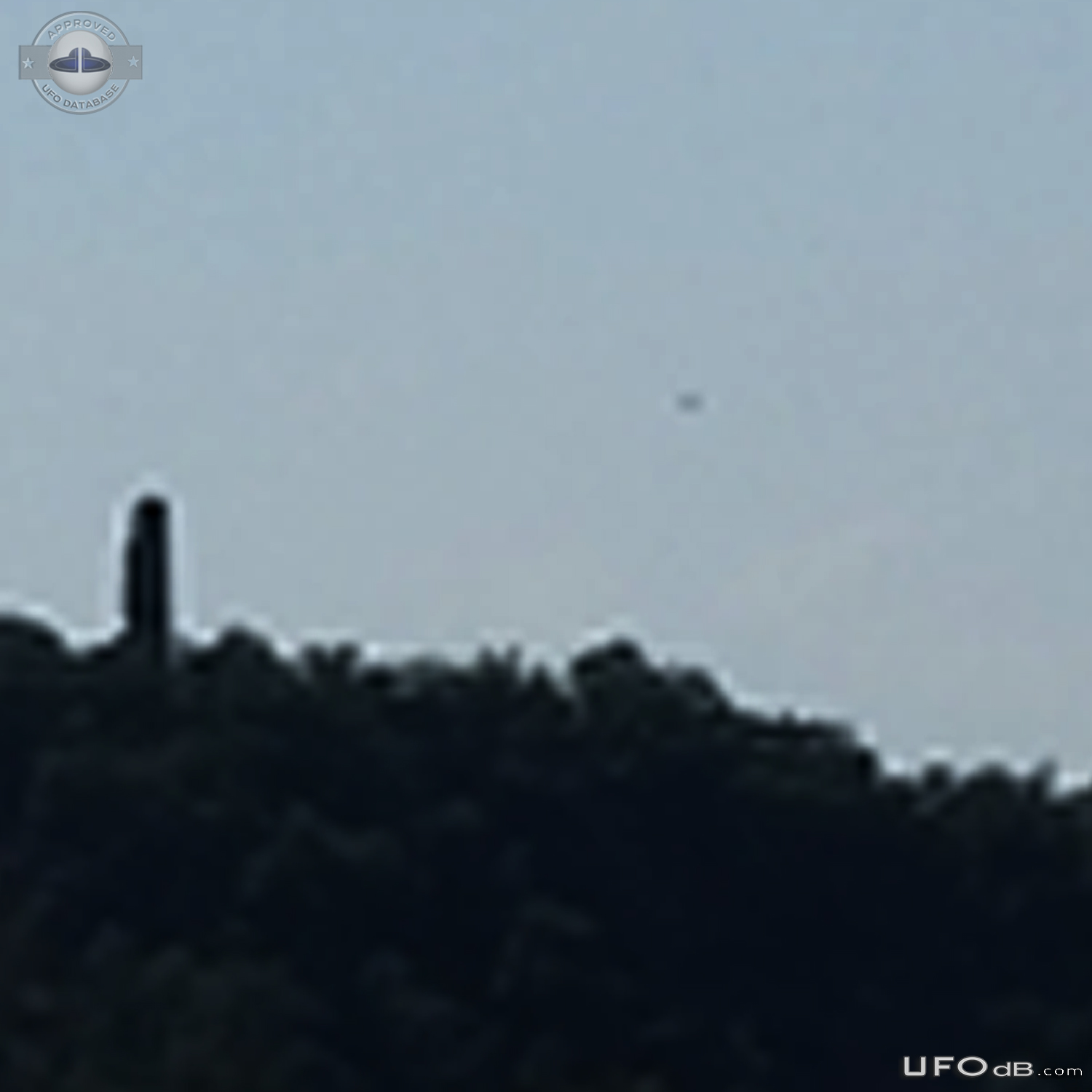 Black spherical UFO  near Tower Pellegrino Parmense Emilia-Romagna Ita UFO Picture #761-5