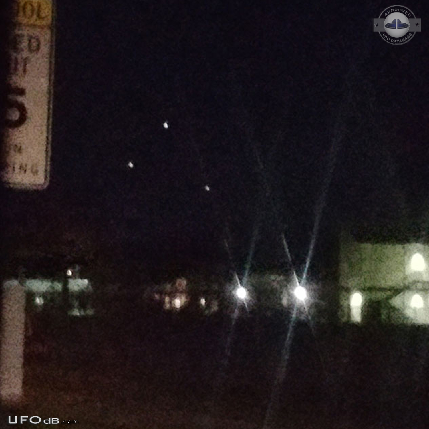 Me and coworker driving and saw the UFOs - Saint Cloud Florida USA 201 UFO Picture #780-2