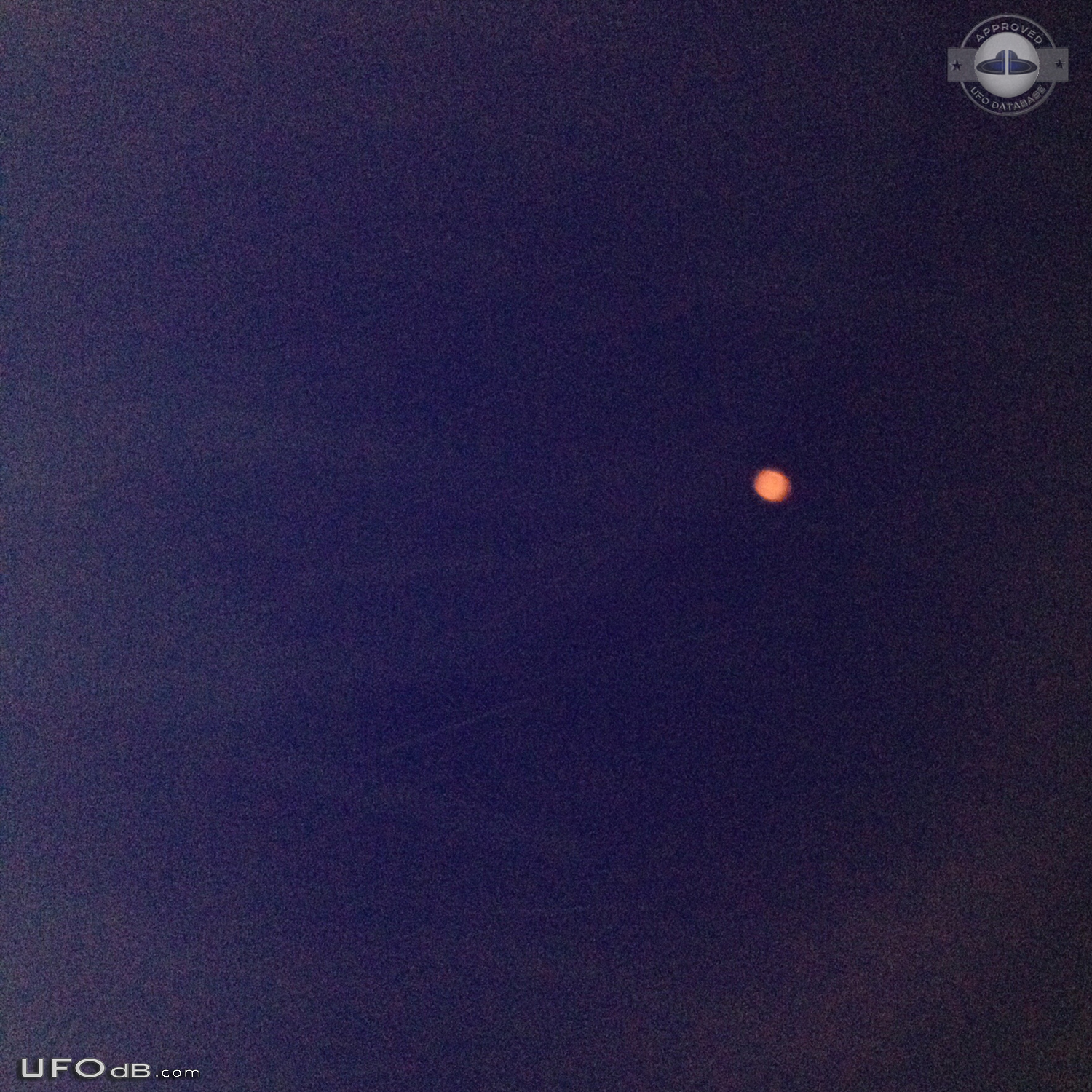 Orange orb UFO transparent edge ring - Huntington Beach California USA UFO Picture #783-1