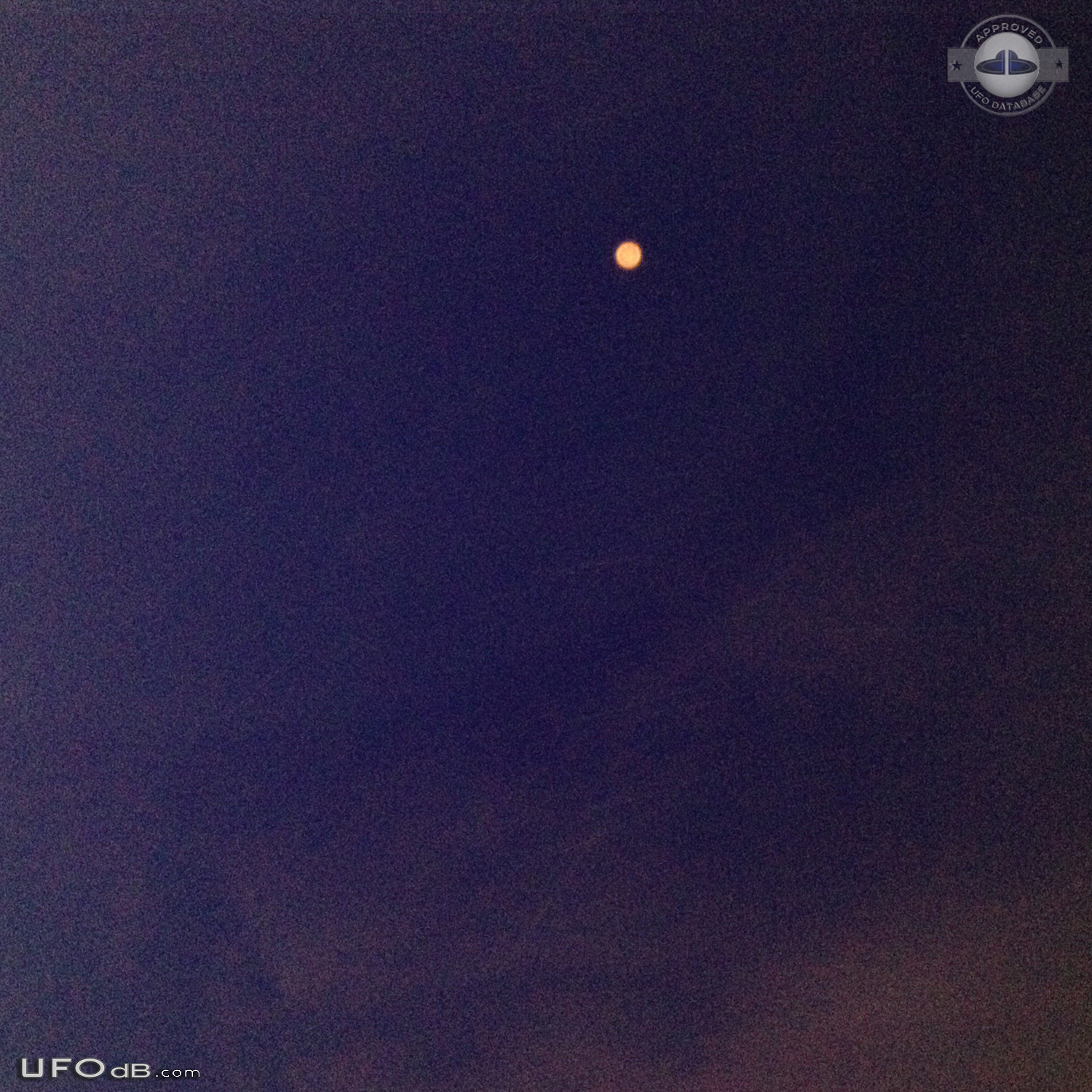Orange orb UFO transparent edge ring - Huntington Beach California USA UFO Picture #783-2