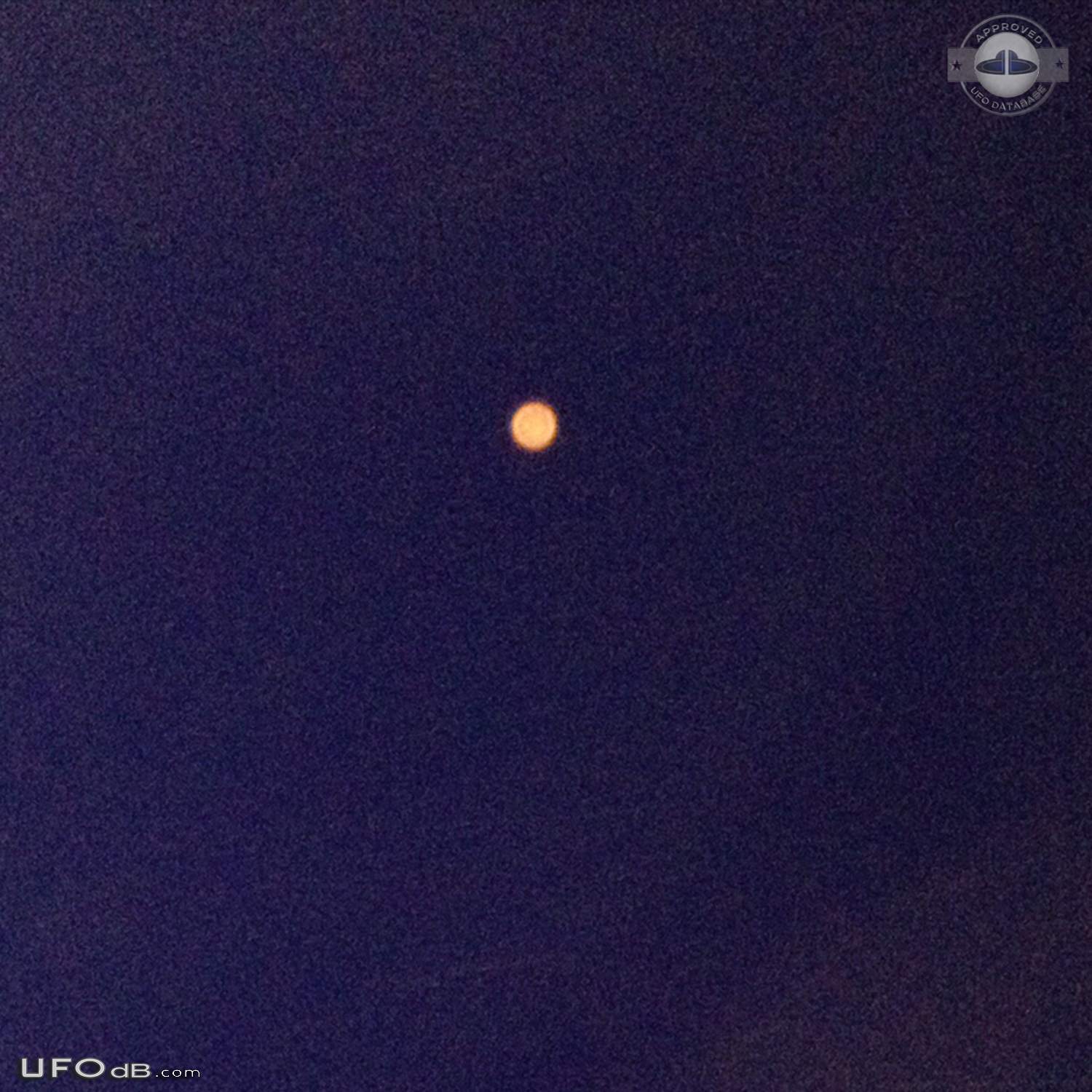 Orange orb UFO transparent edge ring - Huntington Beach California USA UFO Picture #783-3