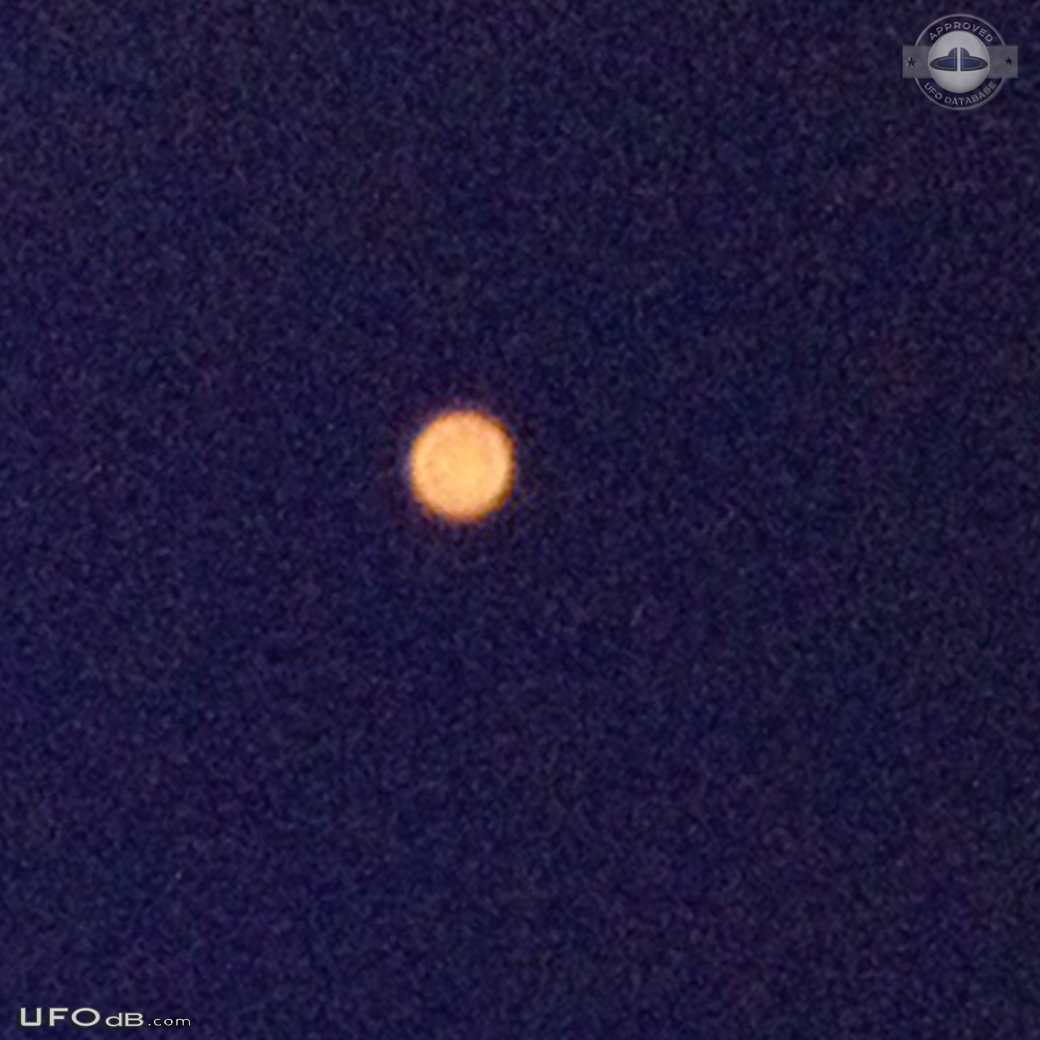 Orange orb UFO transparent edge ring - Huntington Beach California USA UFO Picture #783-4