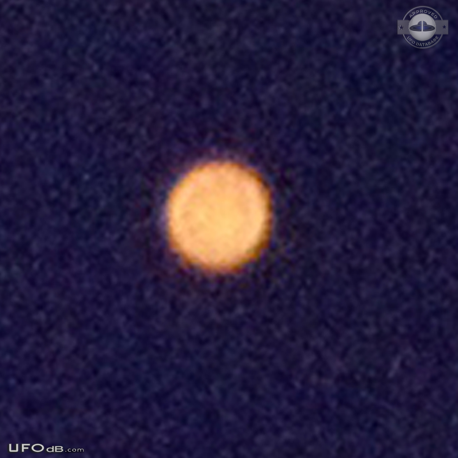 Orange orb UFO transparent edge ring - Huntington Beach California USA UFO Picture #783-5