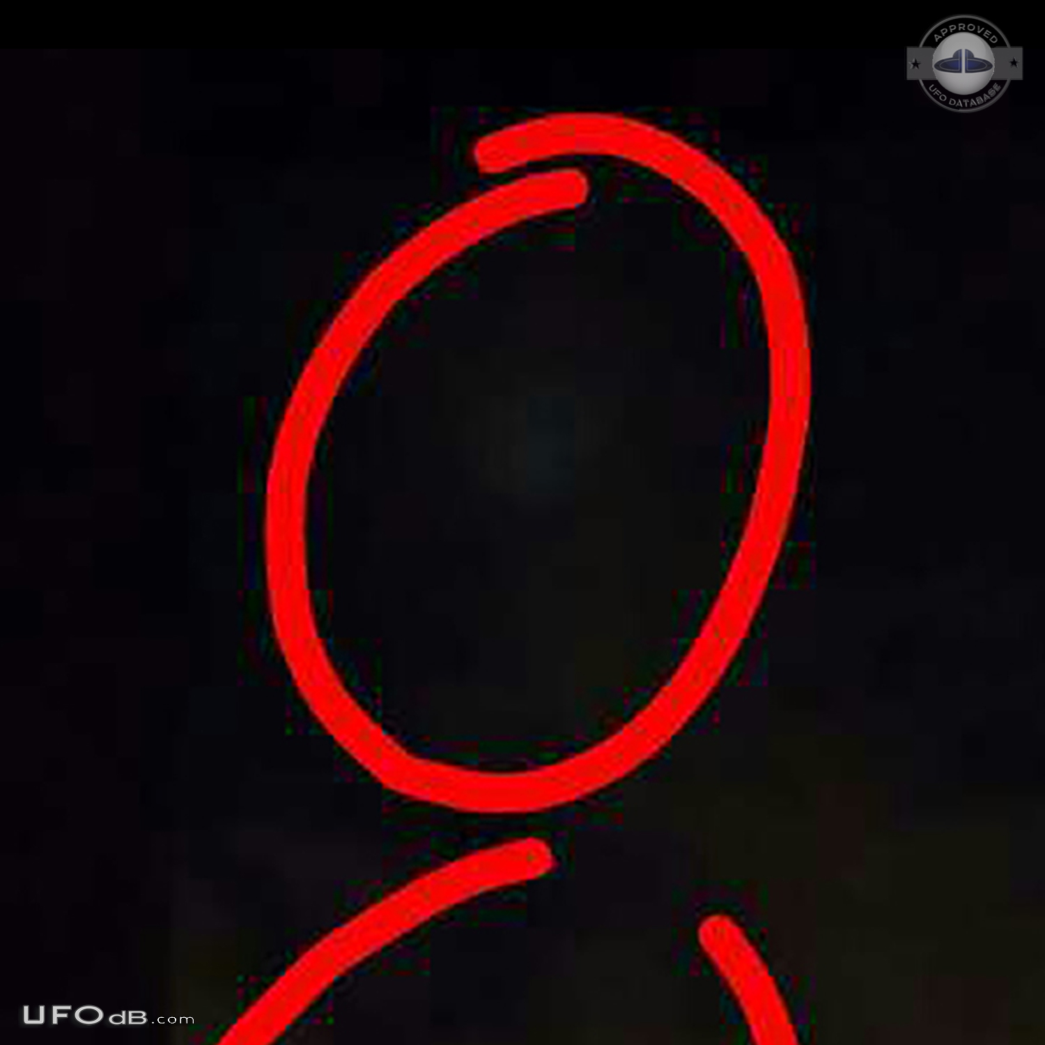 Blue circle UFO between the clouds above my house - Oldham Manchester  UFO Picture #791-5