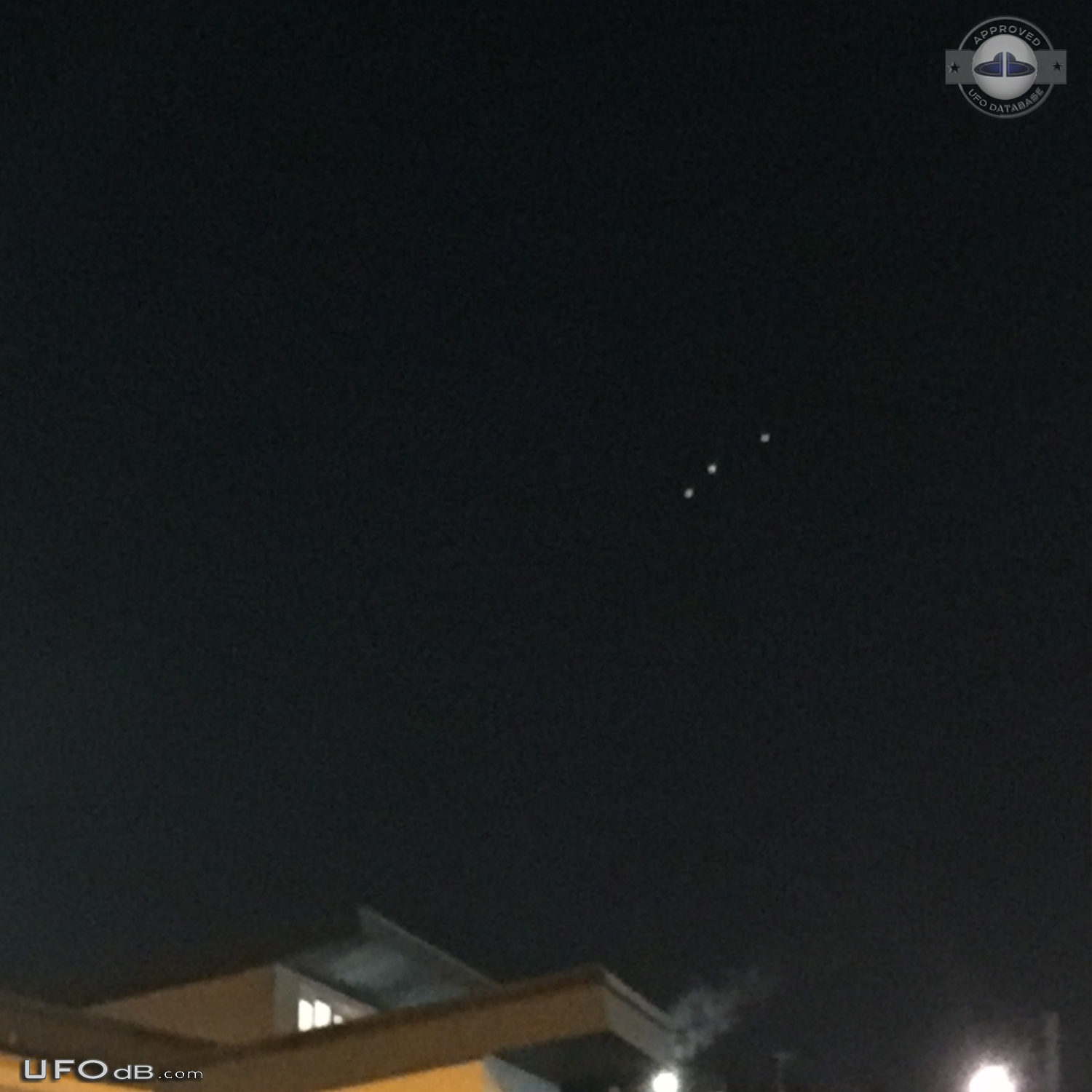 3 large orange red colored spheres UFOs Romford London England 2016 UFO Picture #793-7