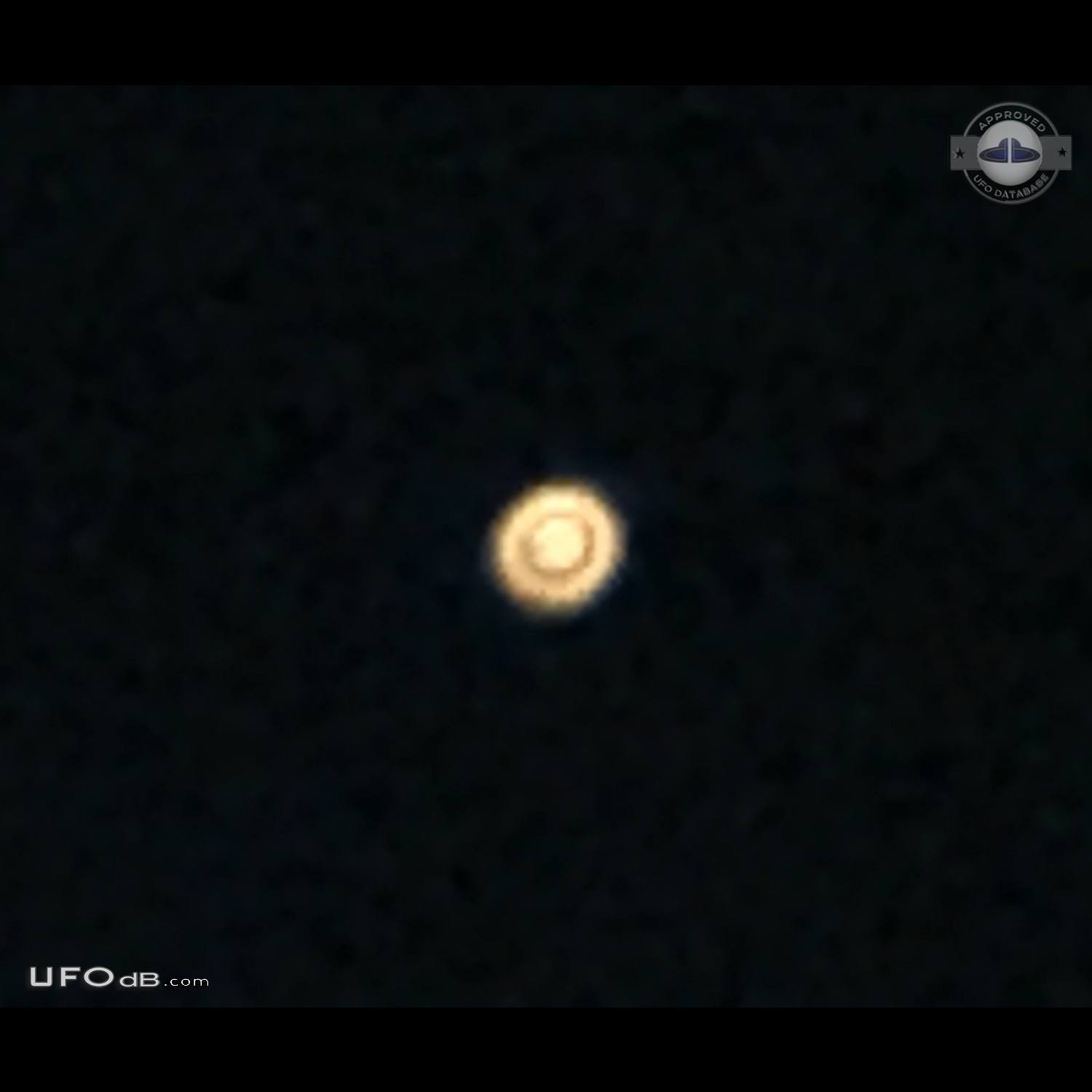 Bright orange planet like UFO stationary then moved Indiana USA 2017 UFO Picture #802-1