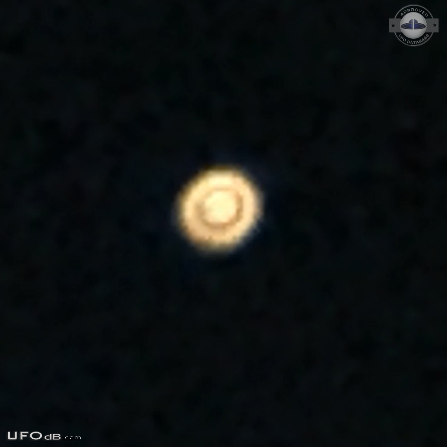 Bright orange planet like UFO stationary then moved Indiana USA 2017 UFO Picture #802-2