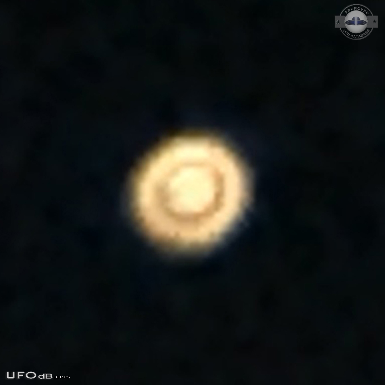 Bright orange planet like UFO stationary then moved Indiana USA 2017 UFO Picture #802-3