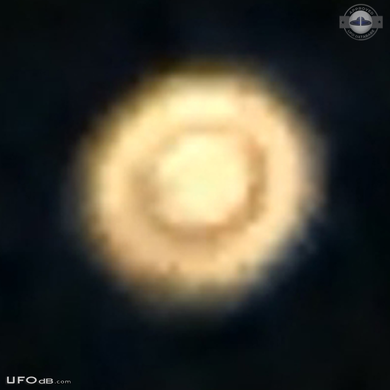 Bright orange planet like UFO stationary then moved Indiana USA 2017 UFO Picture #802-4