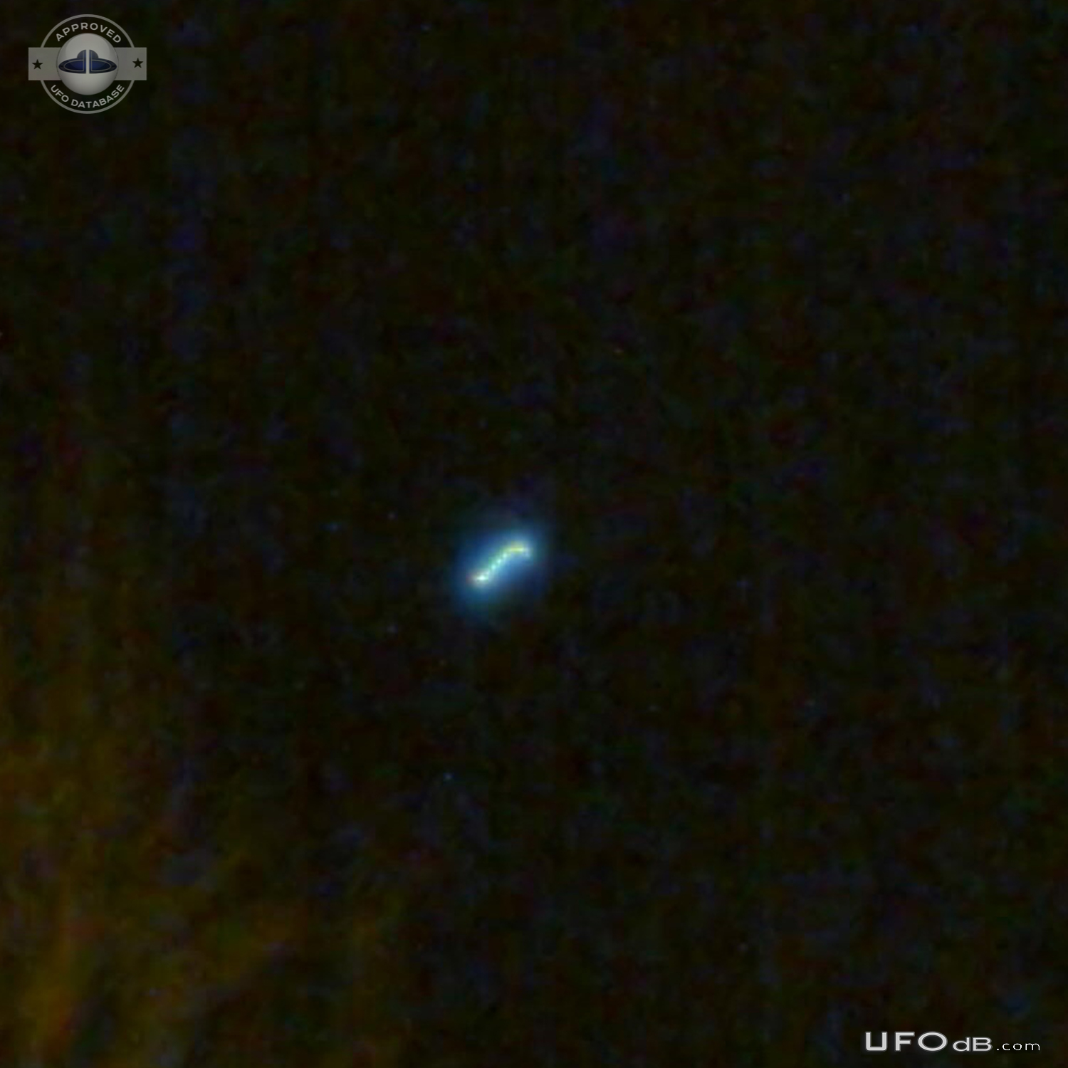 Perfect circle UFO with blue light in Satu Mare Romania in 2010 UFO Picture #841-2