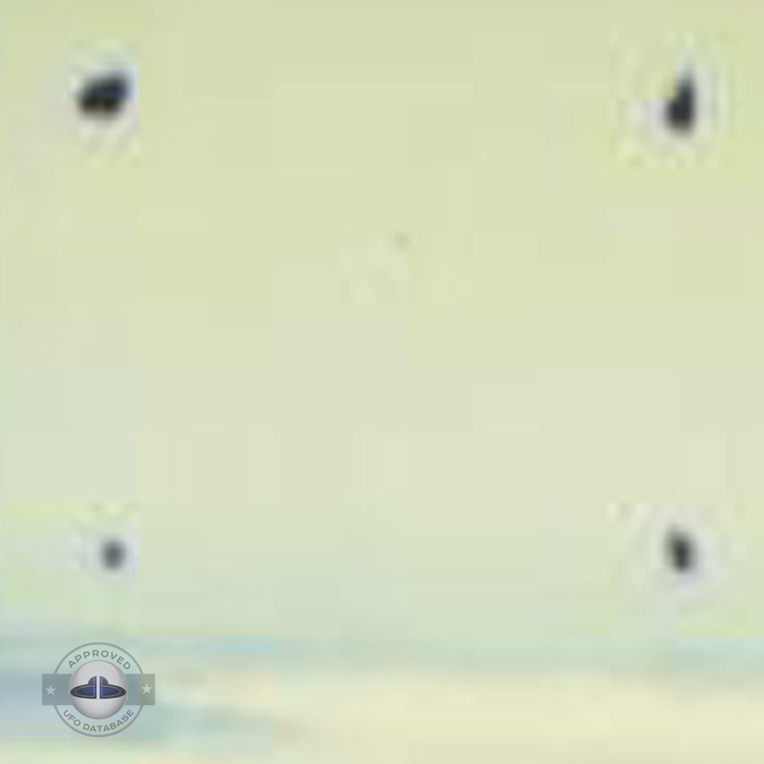 Lake Michigan Sighting of 4 ufos in a square formation - Winter 1985 UFO Picture #92-4