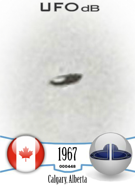 1967 Calgary UFO picture considered to be in the top 10 of all times UFO CARD Number 448
