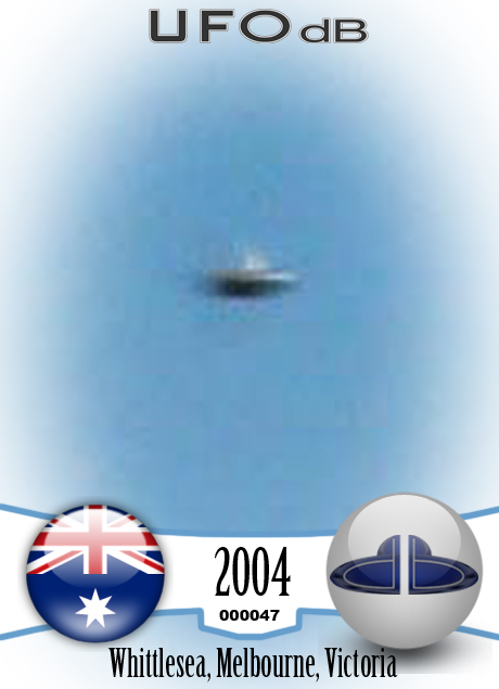 UFO picture showing UFO flying near railroad crossing UFO CARD Number 47