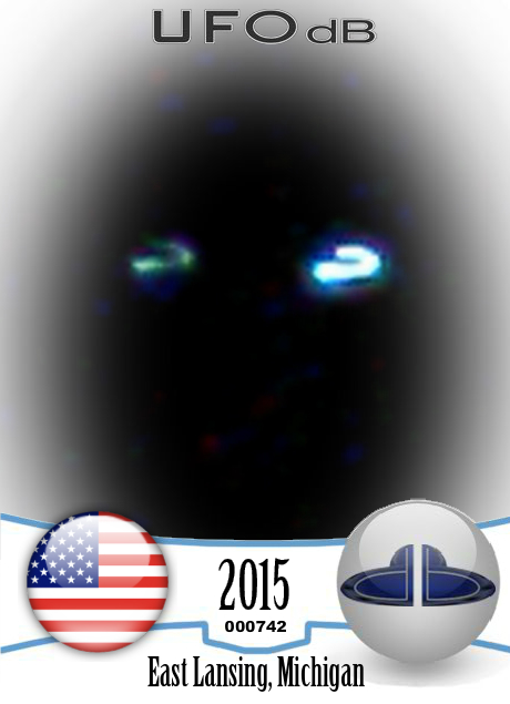 2 bright lights like a supernova equal distance apart with one brighte UFO CARD Number 742