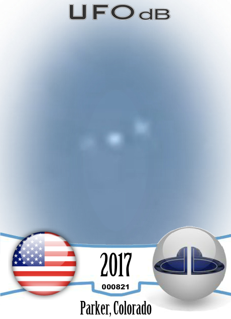 3 circle UFOs in formation following storm then one broke off - Parker UFO CARD Number 821